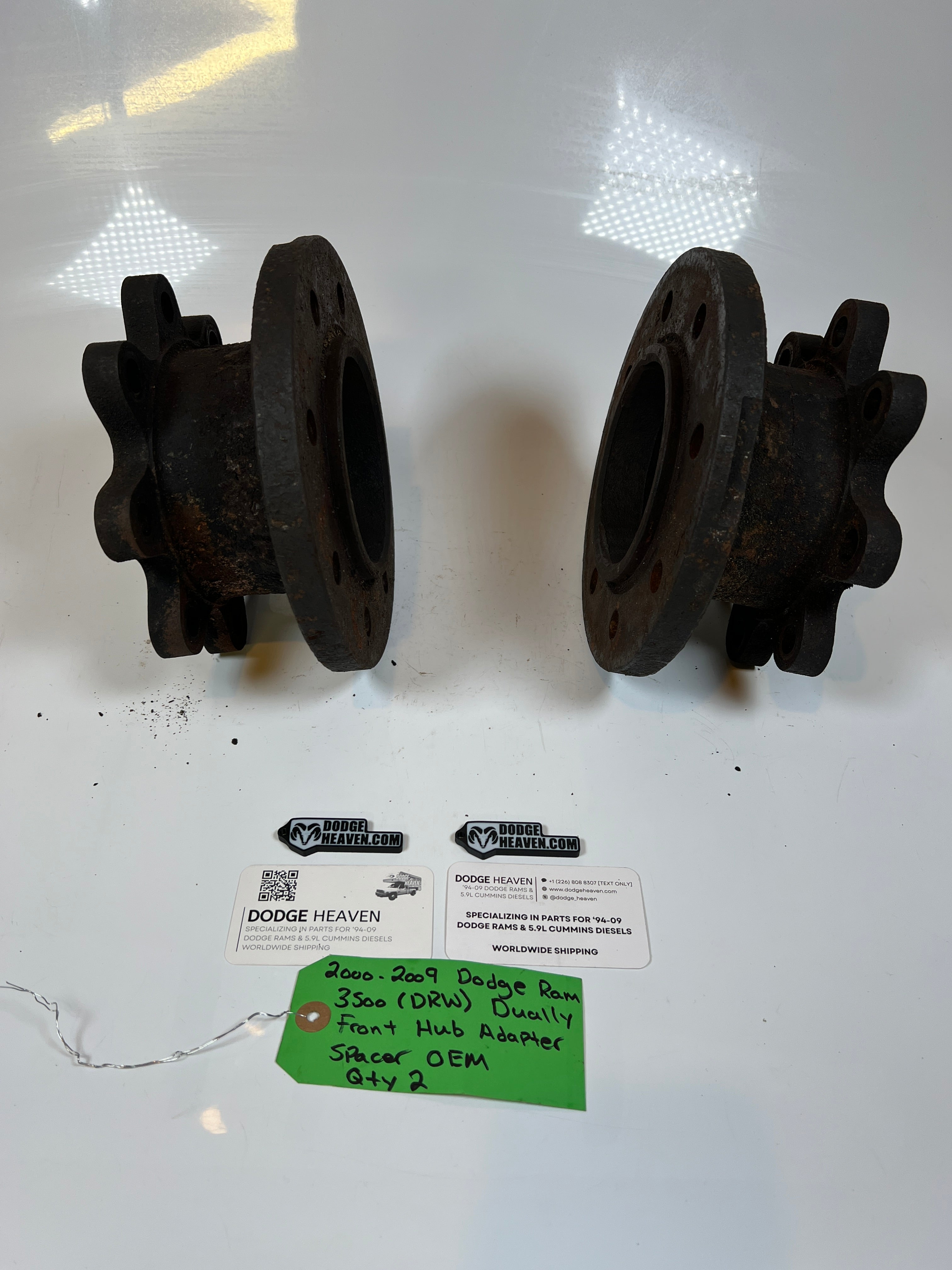 2000-2009 Dodge Ram 3500 Dually Front Hub Adapter Spacer (Gas & Diesel) QTY 2