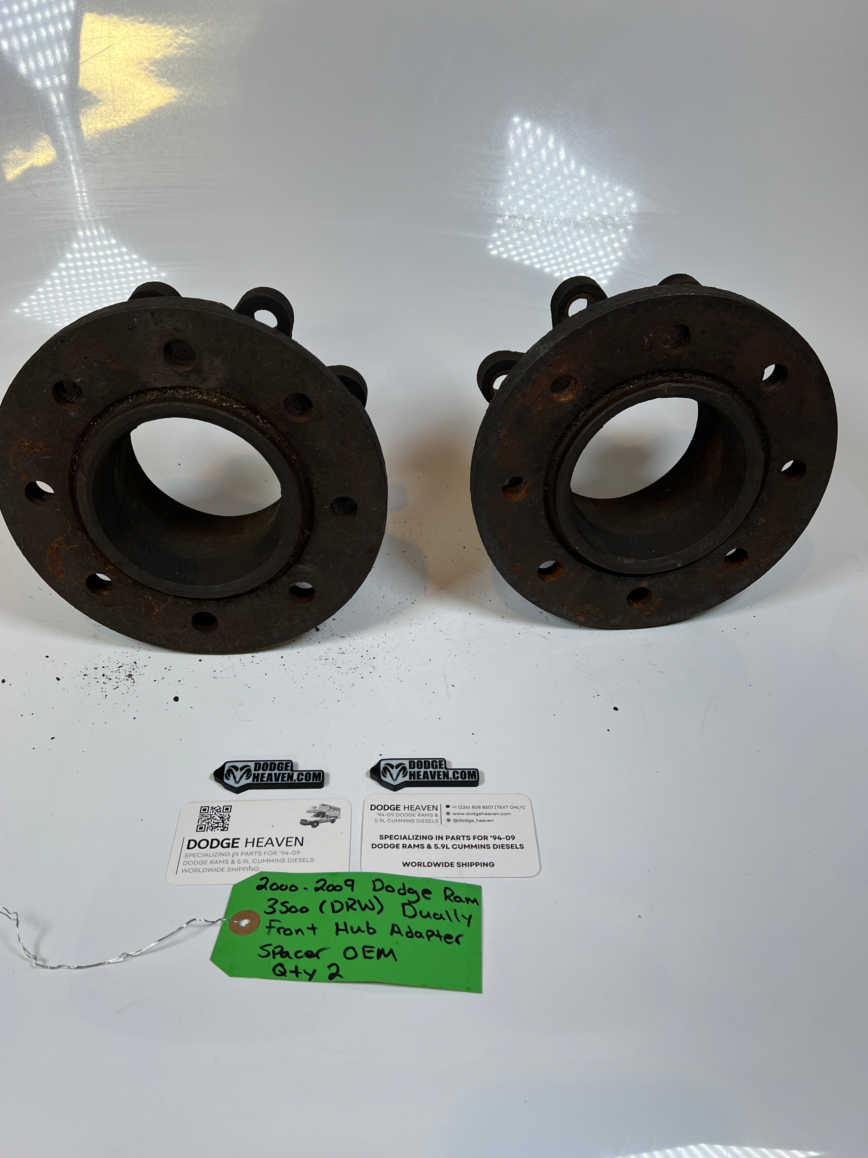 2000-2009 Dodge Ram 3500 Dually Front Hub Adapter Spacer (Gas & Diesel) QTY 2