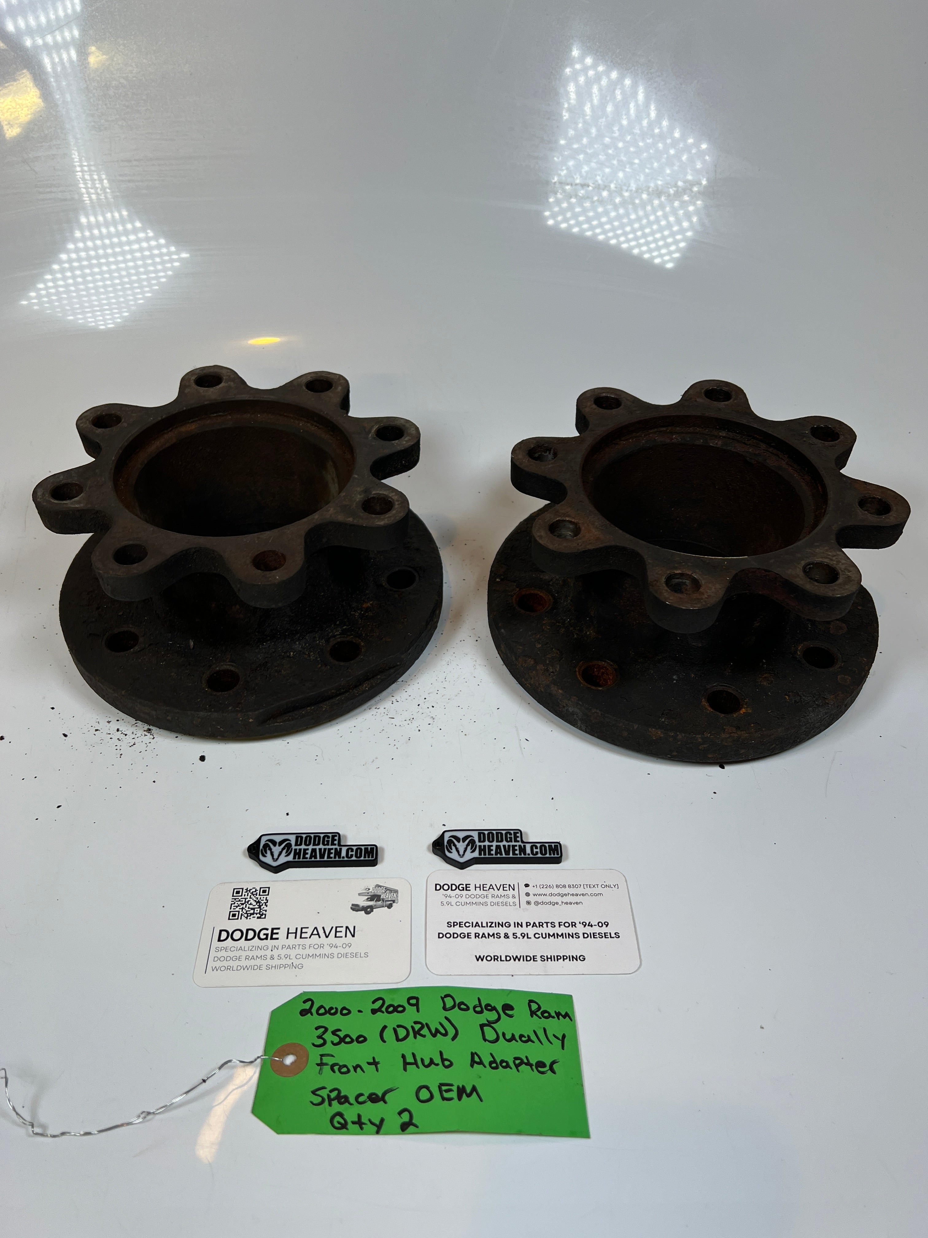 2000-2009 Dodge Ram 3500 Dually Front Hub Adapter Spacer (Gas & Diesel) QTY 2