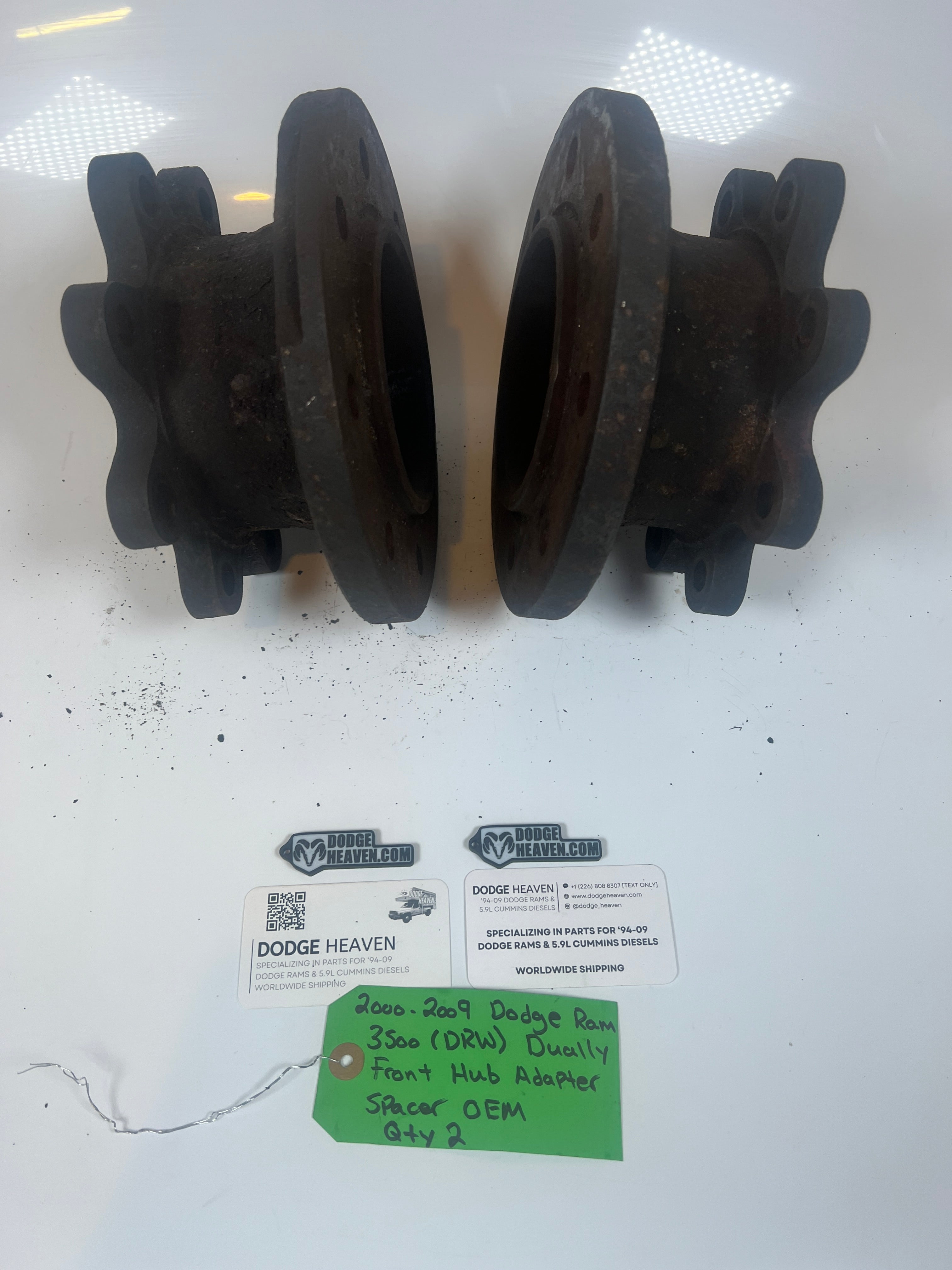 2000-2009 Dodge Ram 3500 Dually Front Hub Adapter Spacer (Gas & Diesel) QTY 2