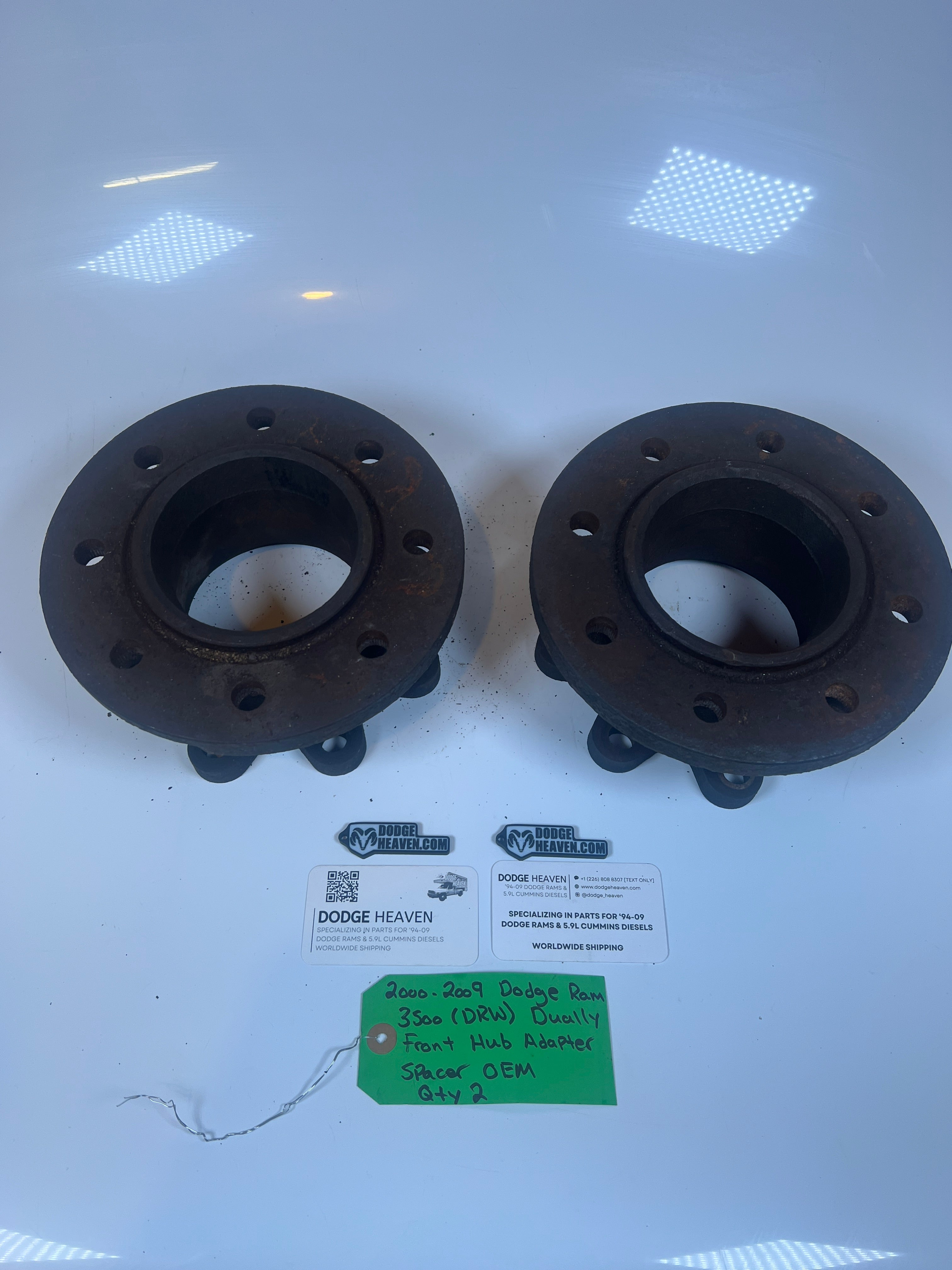2000-2009 Dodge Ram 3500 Dually Front Hub Adapter Spacer (Gas & Diesel) QTY 2