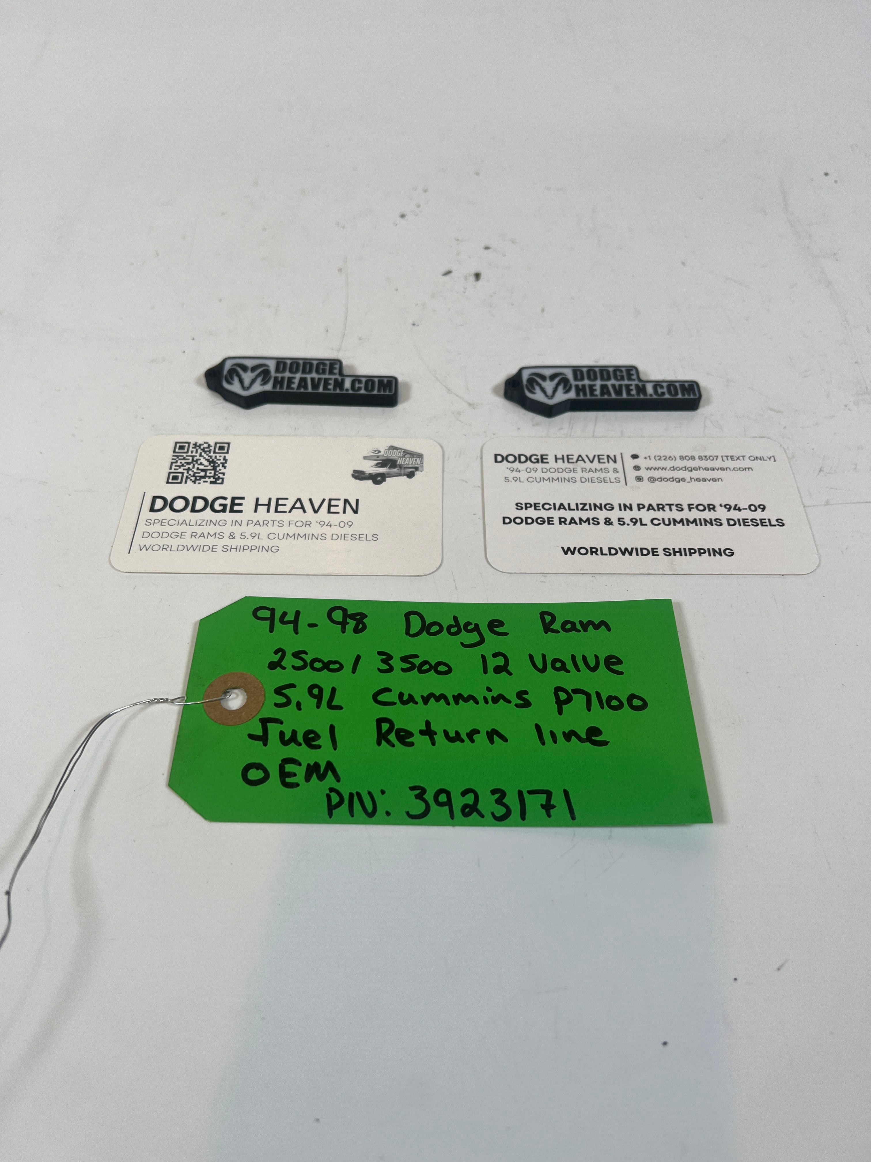 1994-1998 Dodge Ram 12V 5.9l Cummins P7100 Pump Fuel Return Line