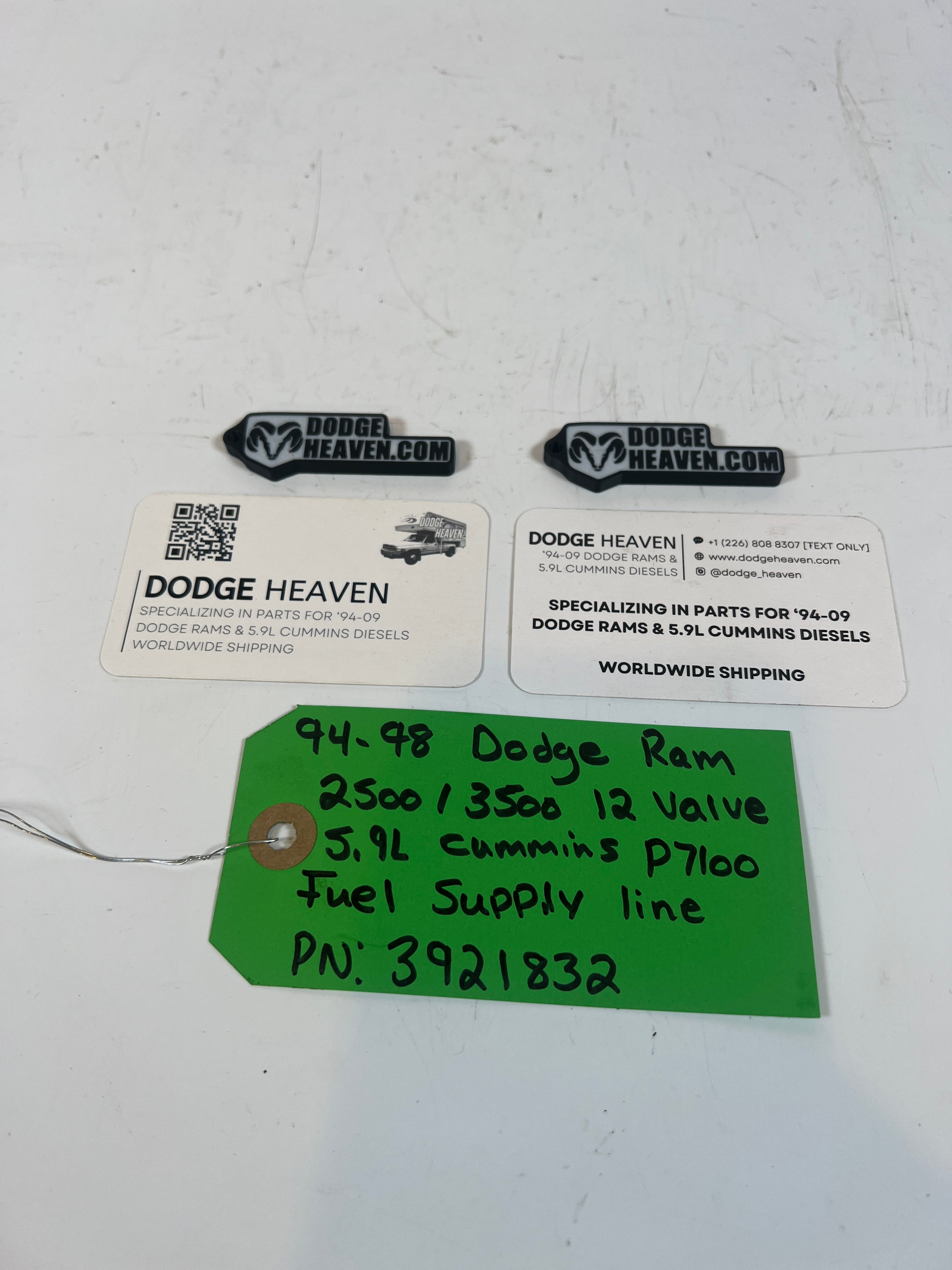 1994-1998 Dodge Ram 12V 5.9l Cummins P7100 Pump fuel Supply Line