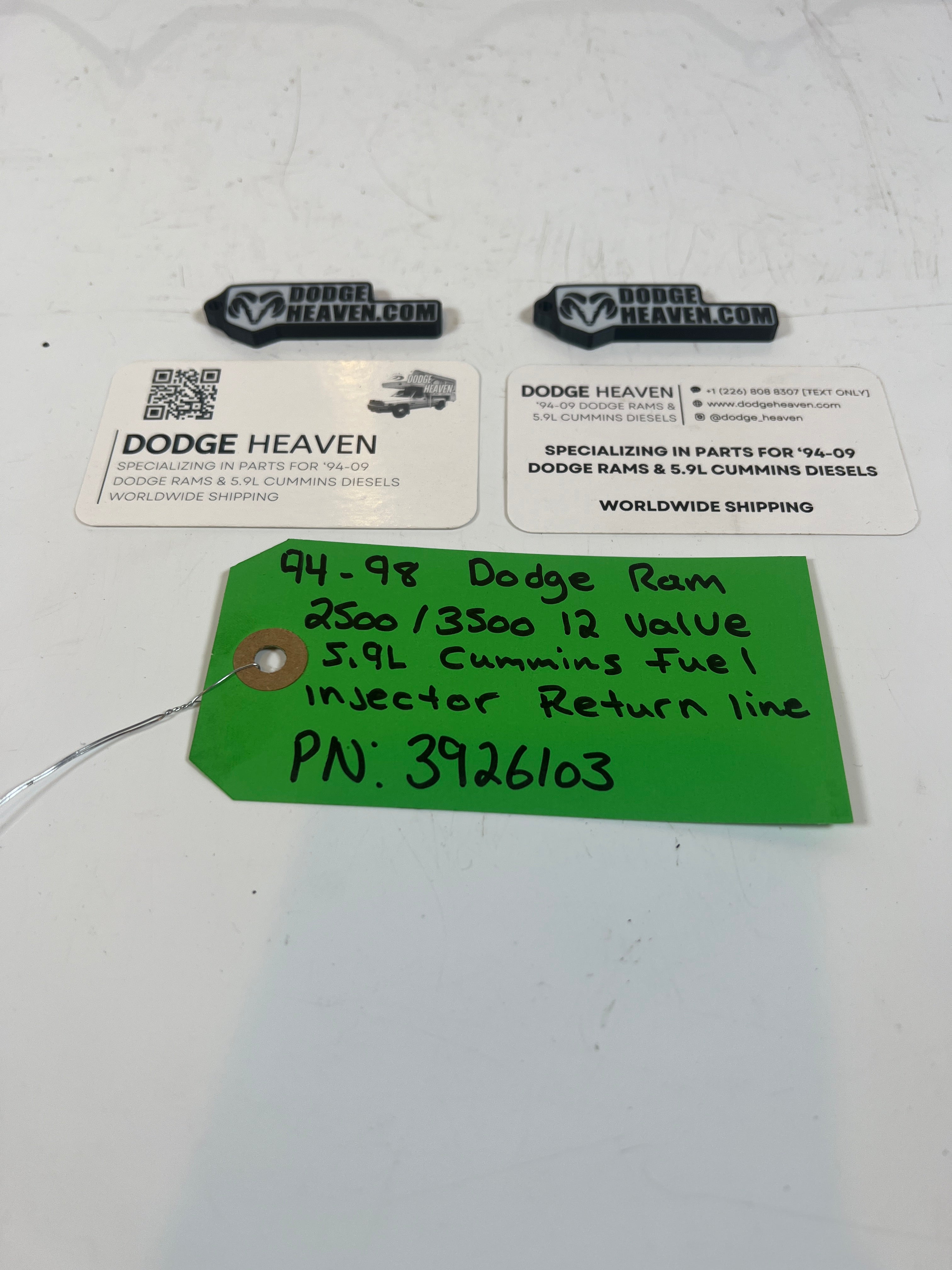 1994-1998 Dodge ram 12 Valve 5.9L Cummins Fuel injector Return line