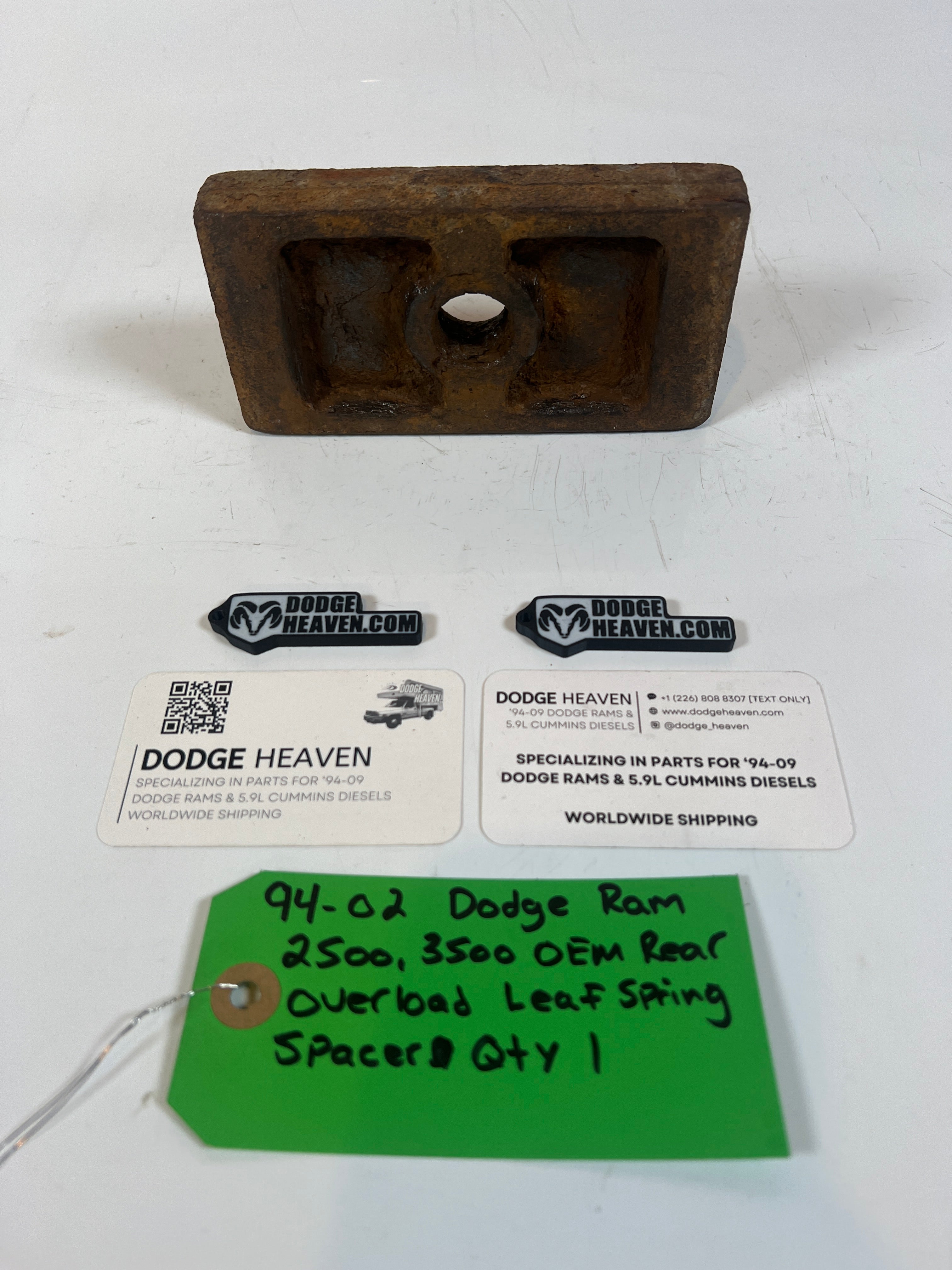 1994-2002 Dodge Ram 2500 3500 Rear Overload Leaf Spring Spacer QTY 1