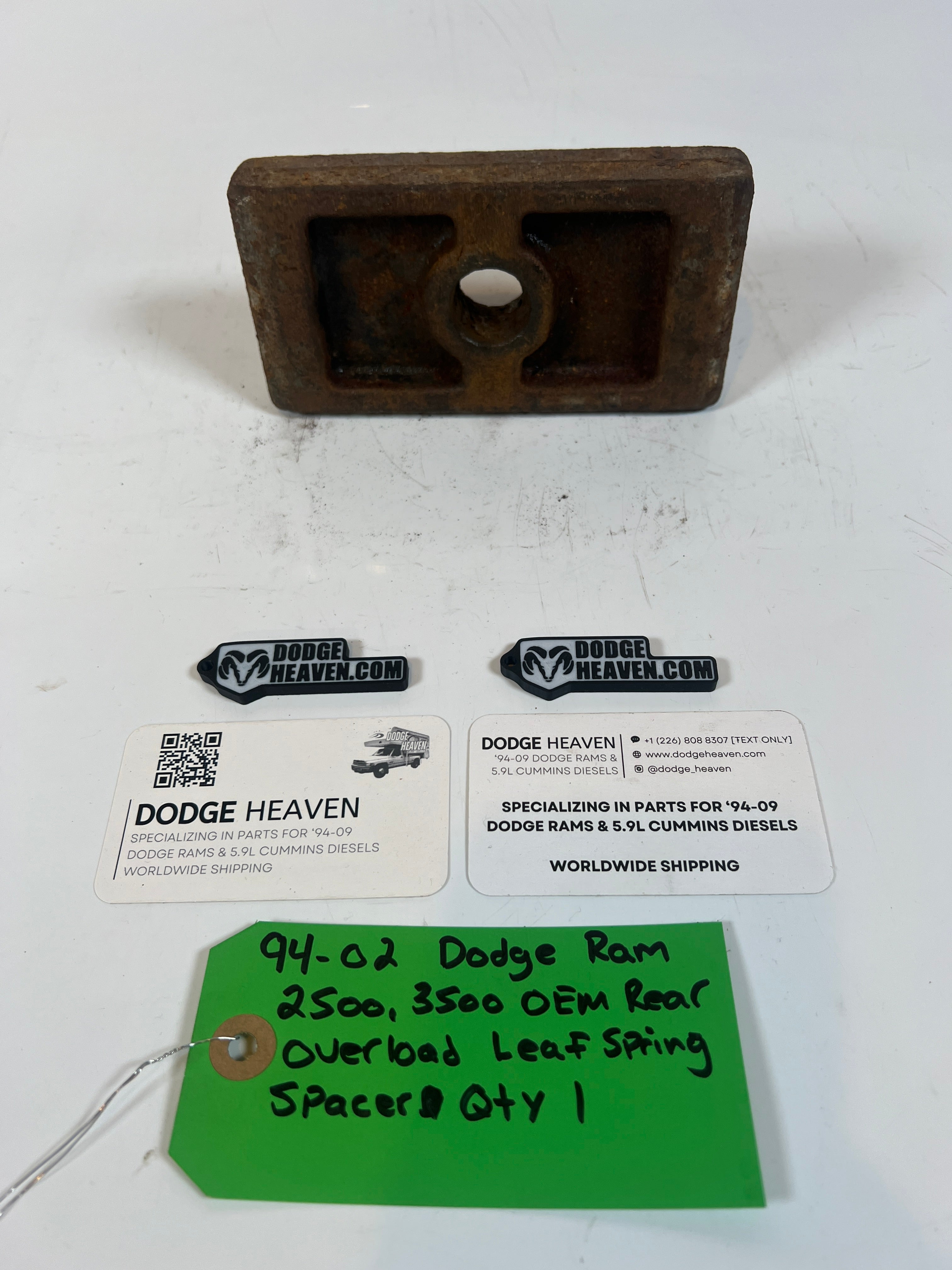 1994-2002 Dodge Ram 2500 3500 Rear Overload Leaf Spring Spacer QTY 1