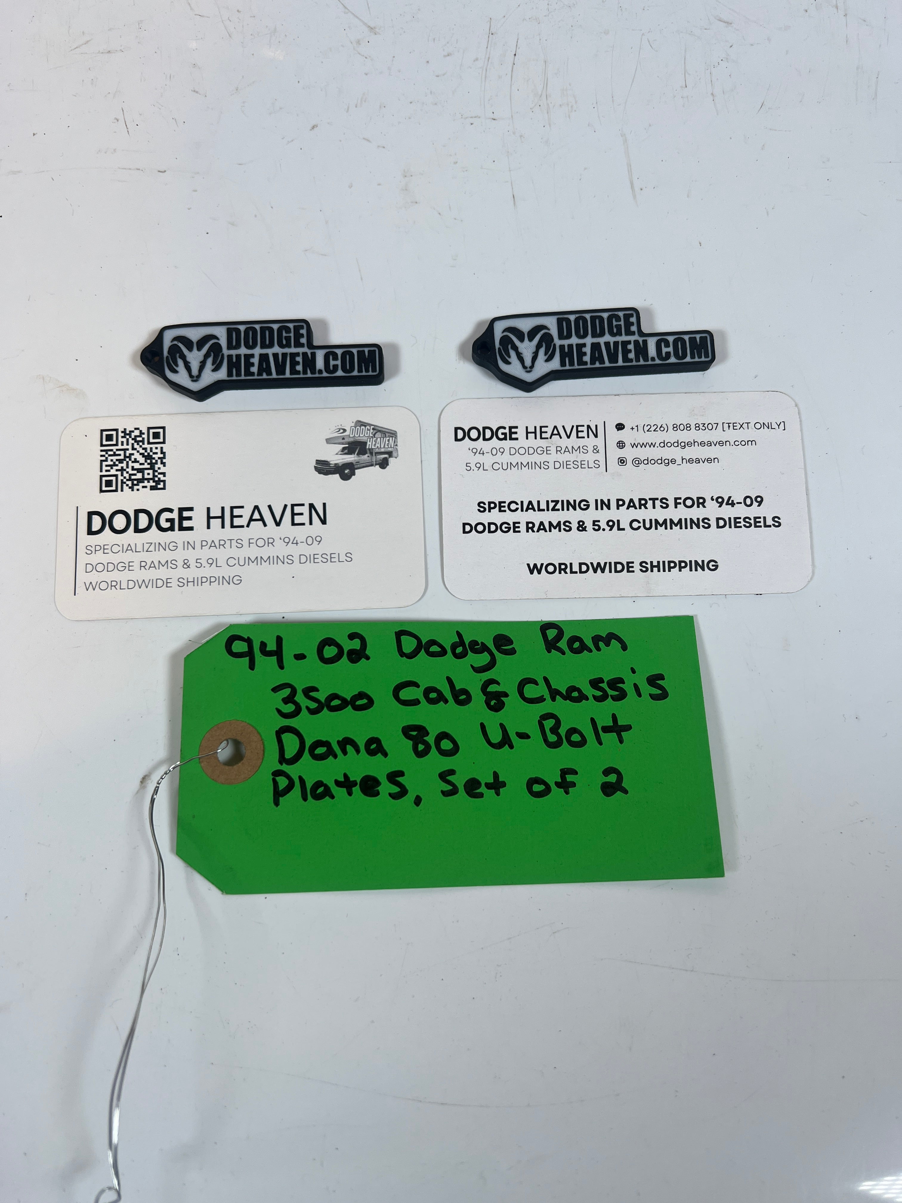 1994-2002 Dodge Ram 3500 Cab & Chassis Dana 80 U-Bolt Plates Set Of 2