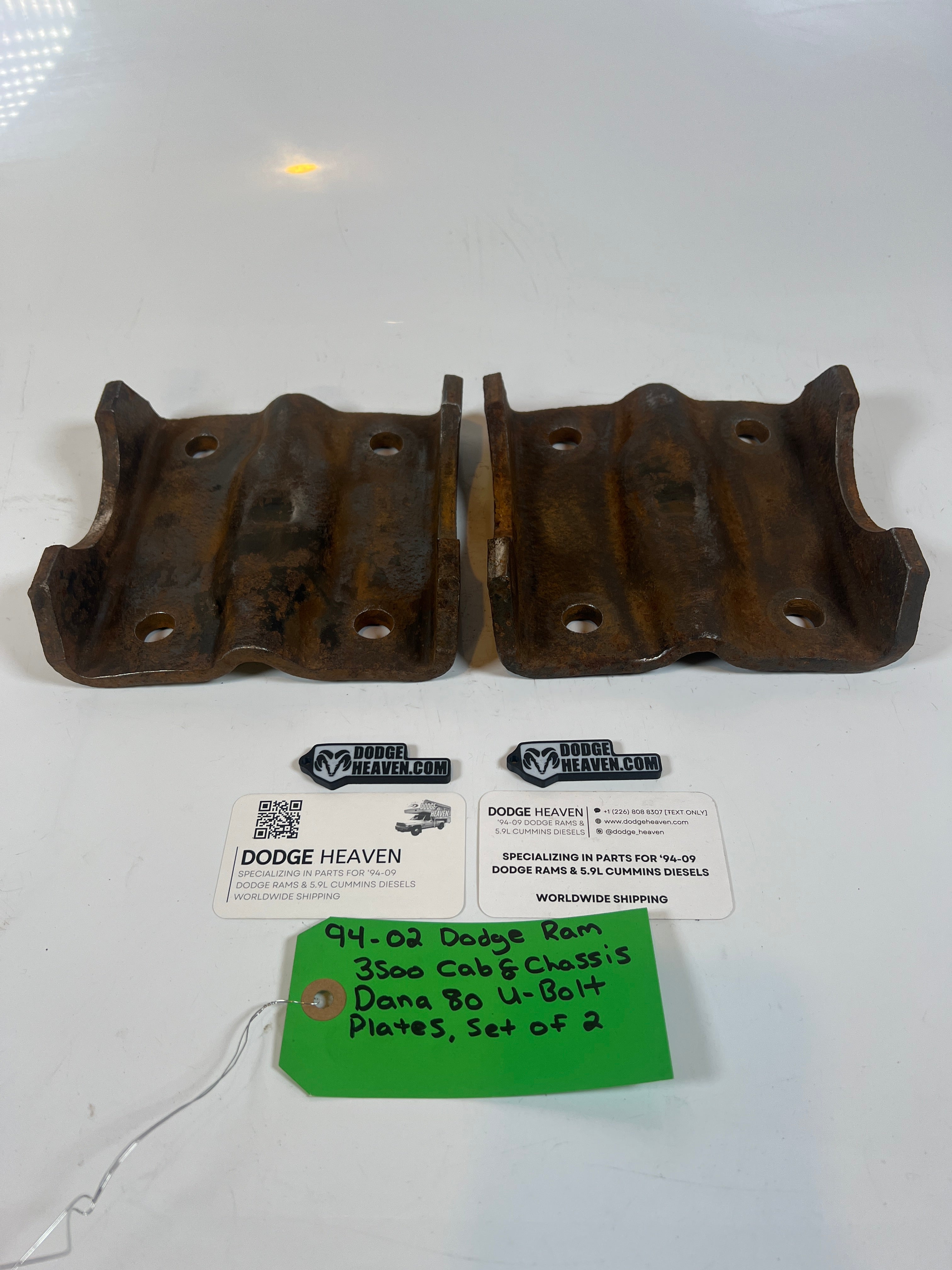 1994-2002 Dodge Ram 3500 Cab & Chassis Dana 80 U-Bolt Plates Set Of 2