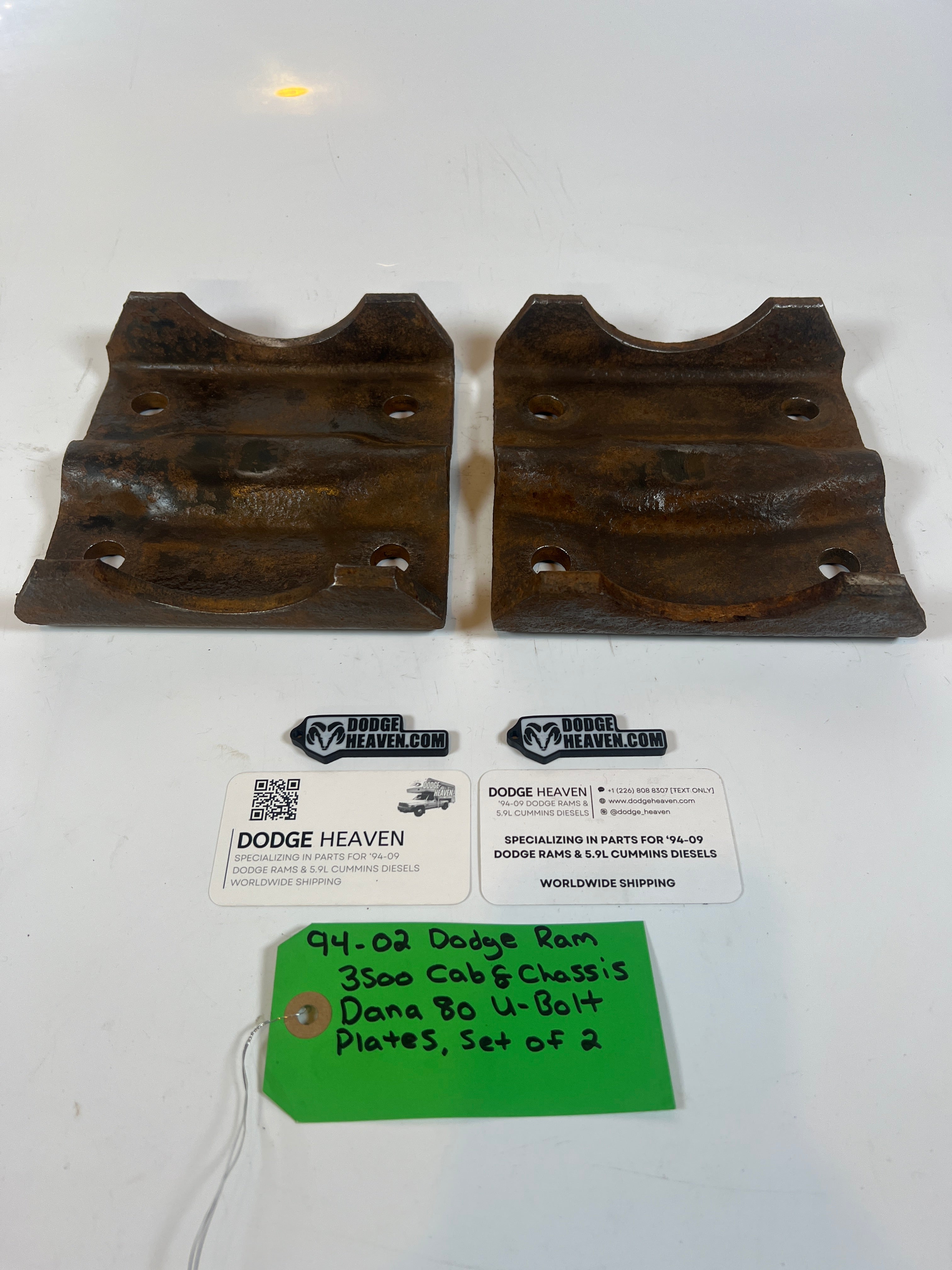 1994-2002 Dodge Ram 3500 Cab & Chassis Dana 80 U-Bolt Plates Set Of 2
