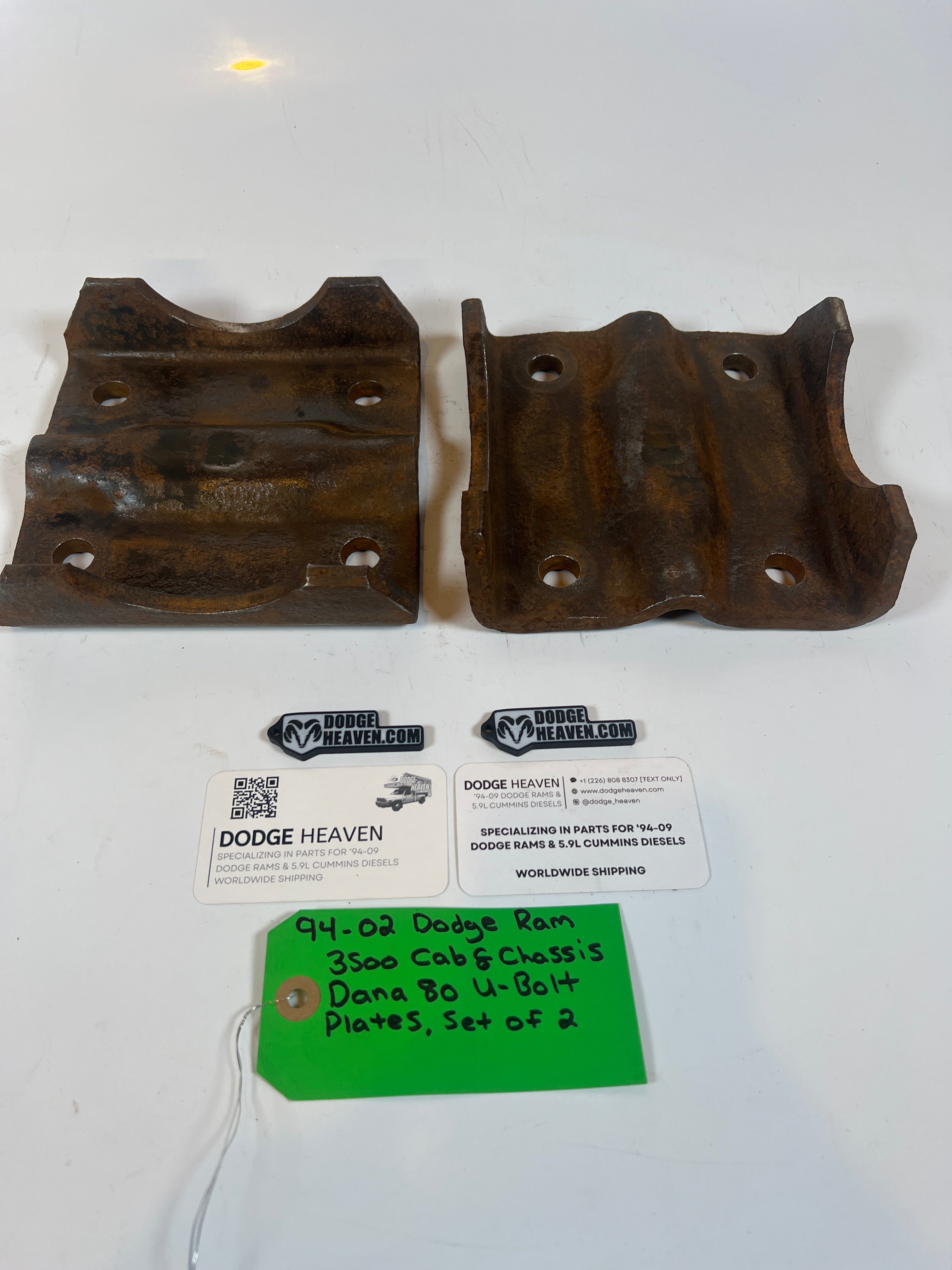 1994-2002 Dodge Ram 3500 Cab & Chassis Dana 80 U-Bolt Plates Set Of 2