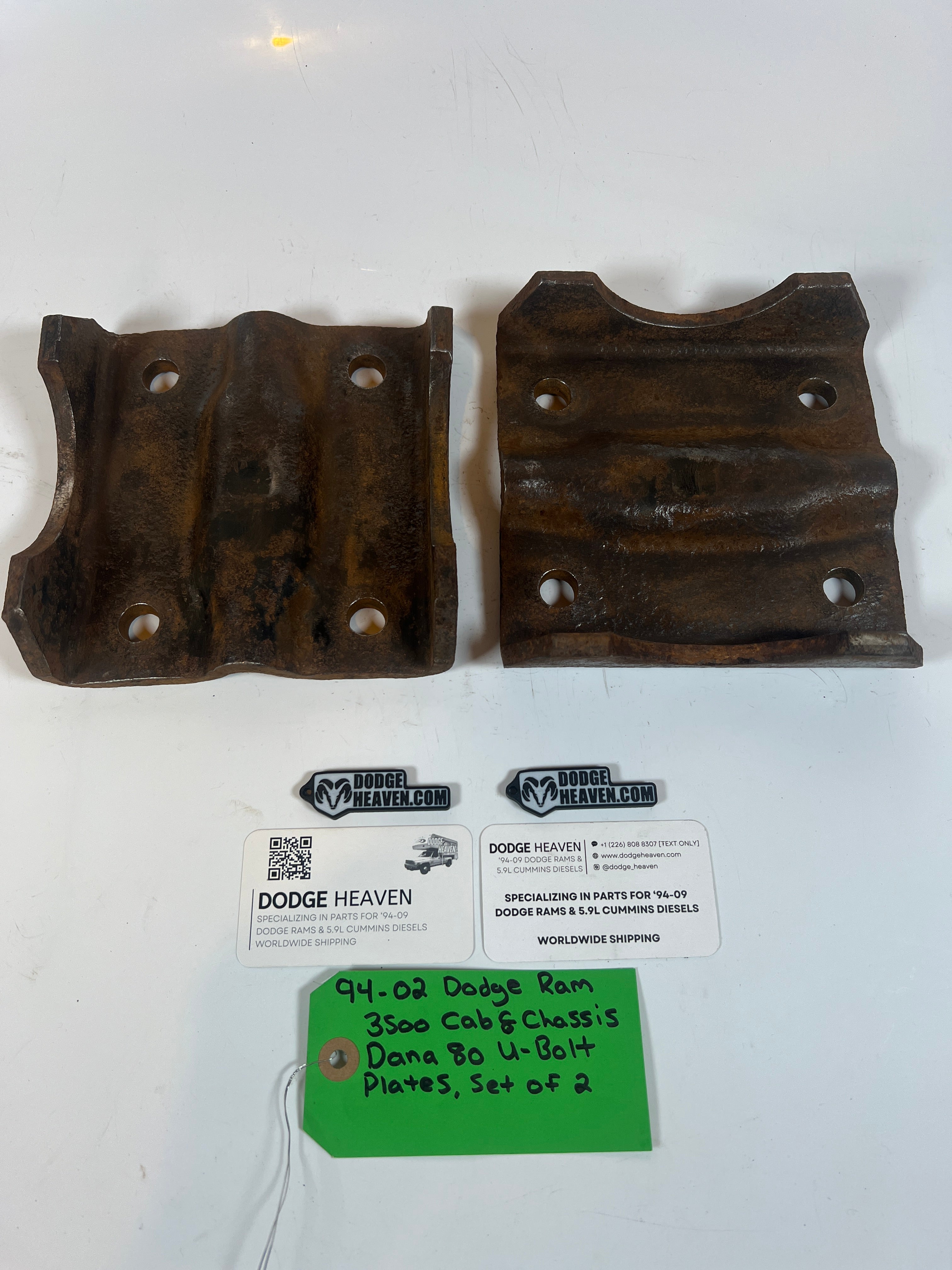 1994-2002 Dodge Ram 3500 Cab & Chassis Dana 80 U-Bolt Plates Set Of 2