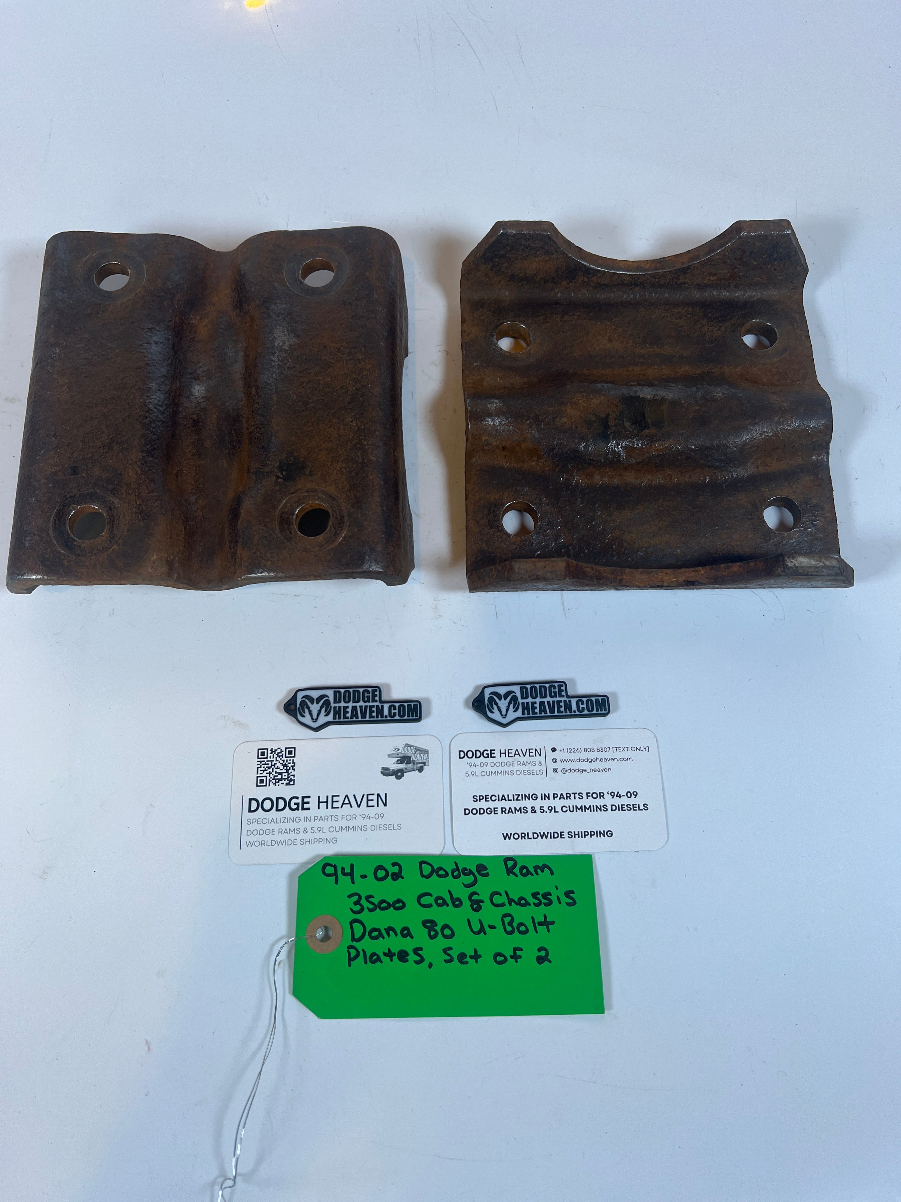1994-2002 Dodge Ram 3500 Cab & Chassis Dana 80 U-Bolt Plates Set Of 2