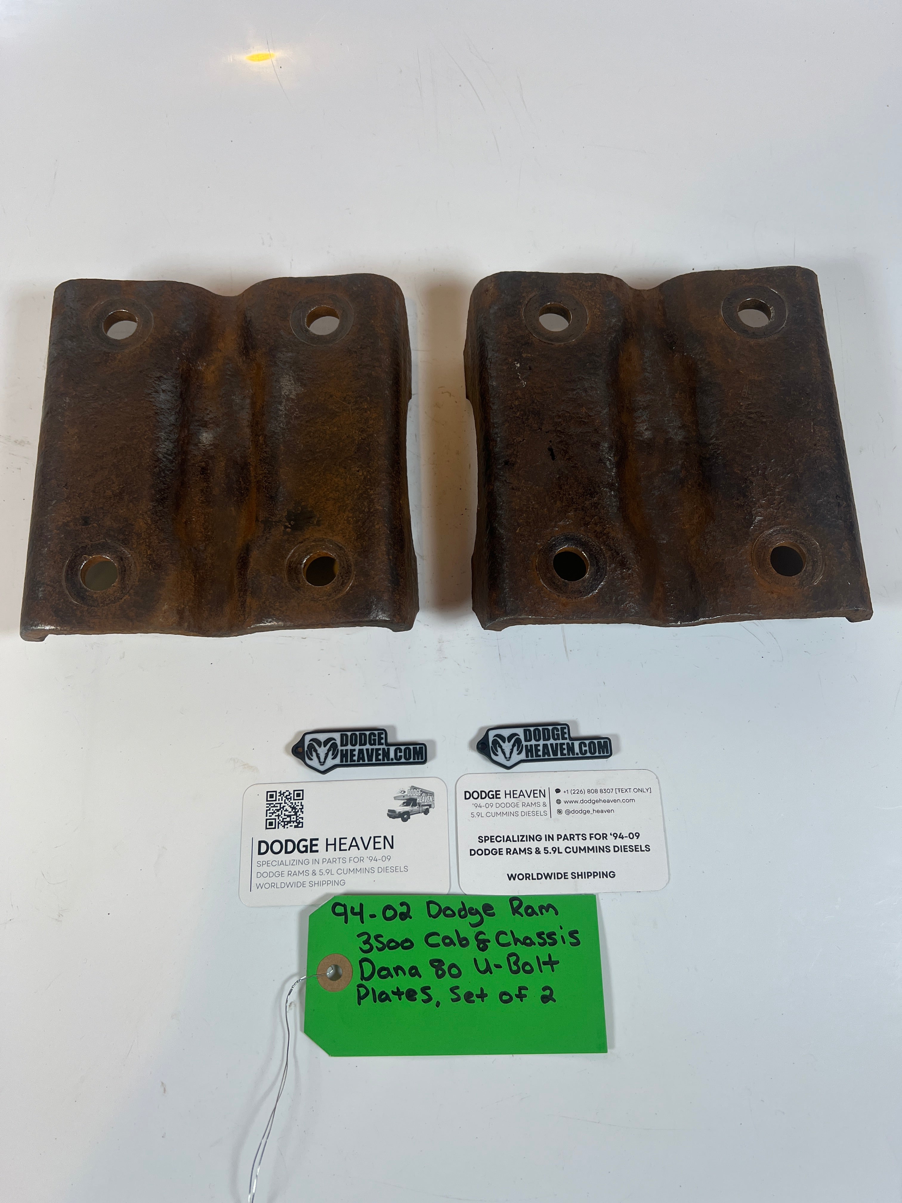 1994-2002 Dodge Ram 3500 Cab & Chassis Dana 80 U-Bolt Plates Set Of 2