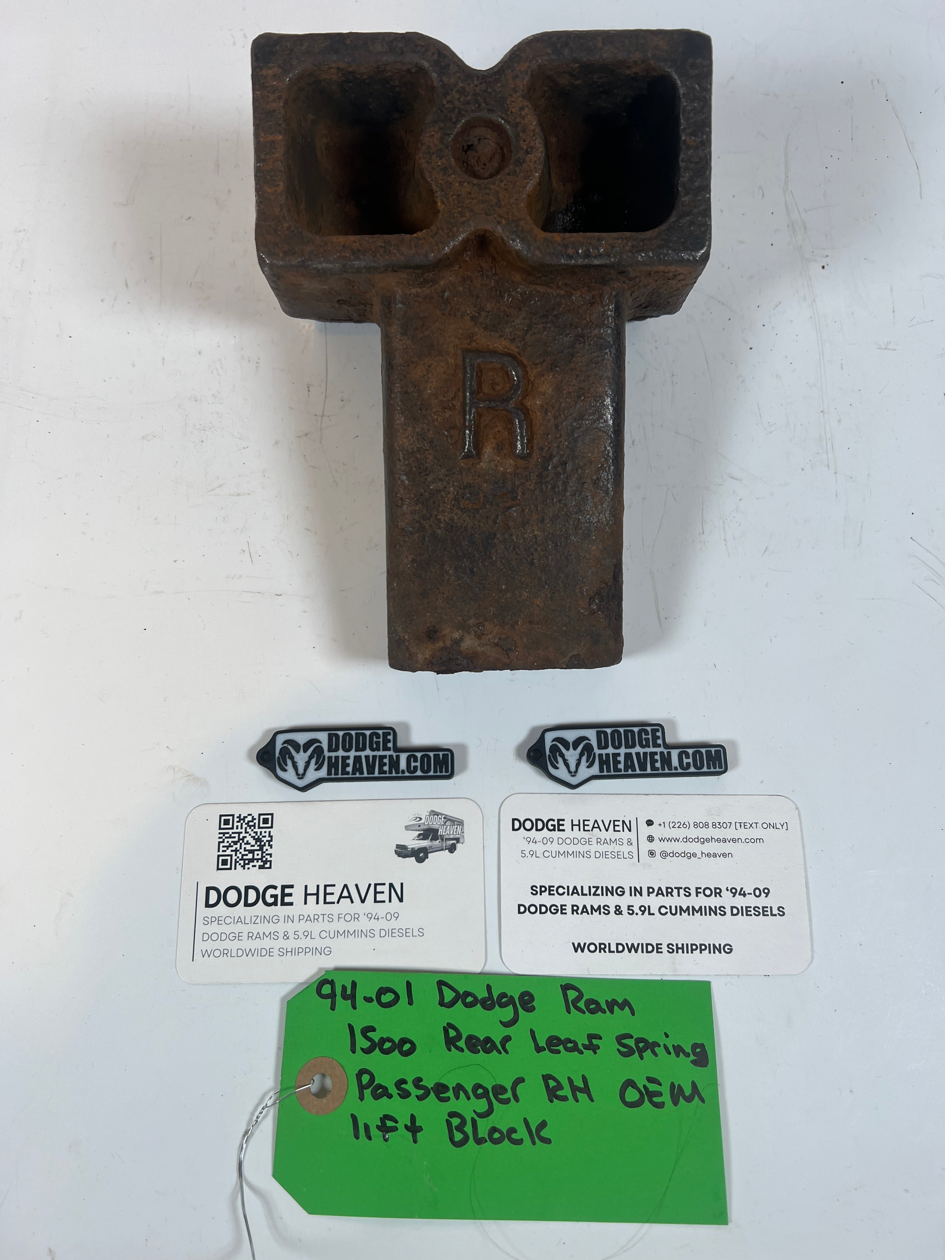 1994-2001 Dodge Ram 1500 Rear Leaf Spring Passenger RH Lift Block