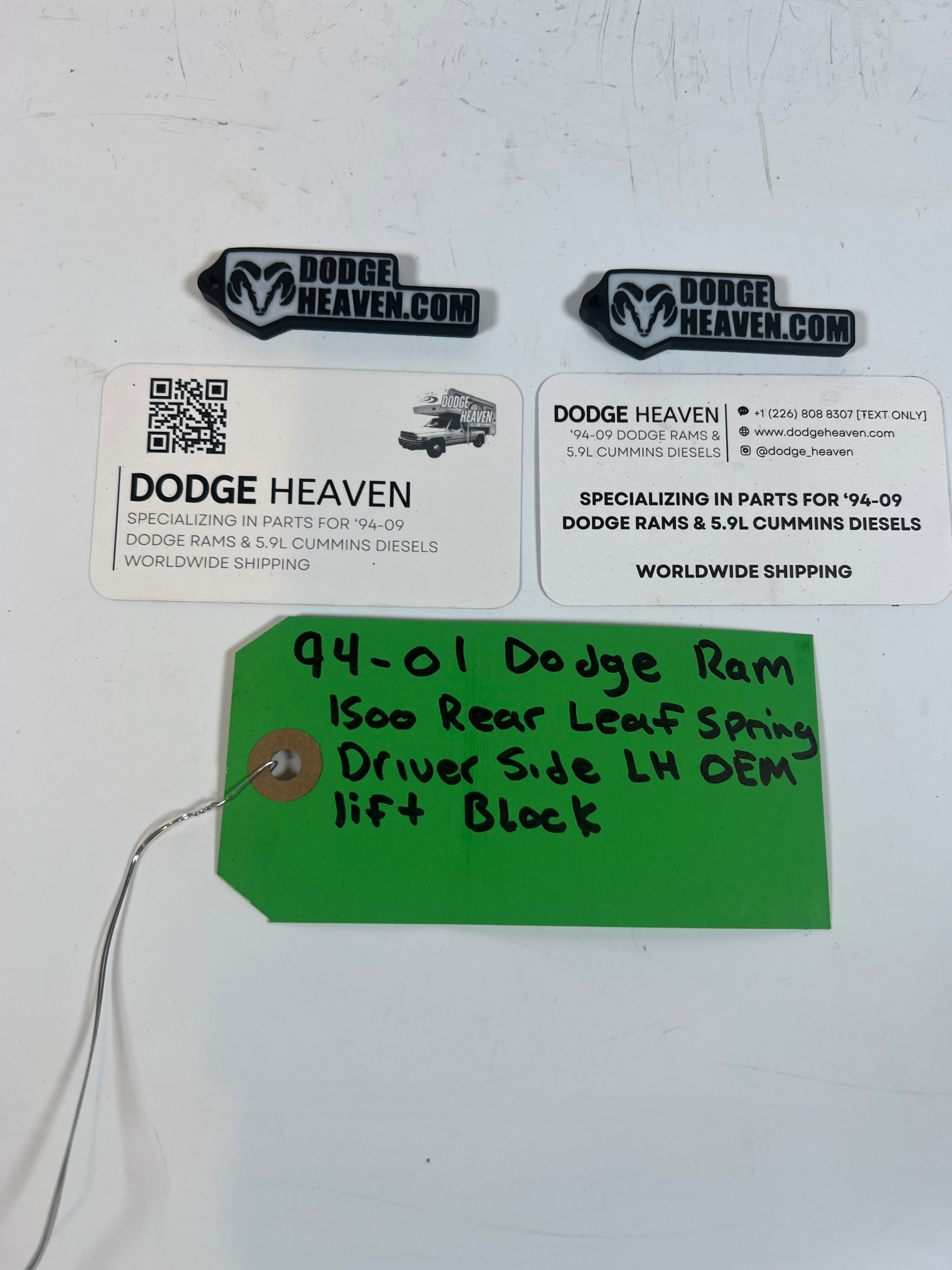 1994-2001 Dodge Ram 1500 Rear Leaf Spring Driver LH Lift Block