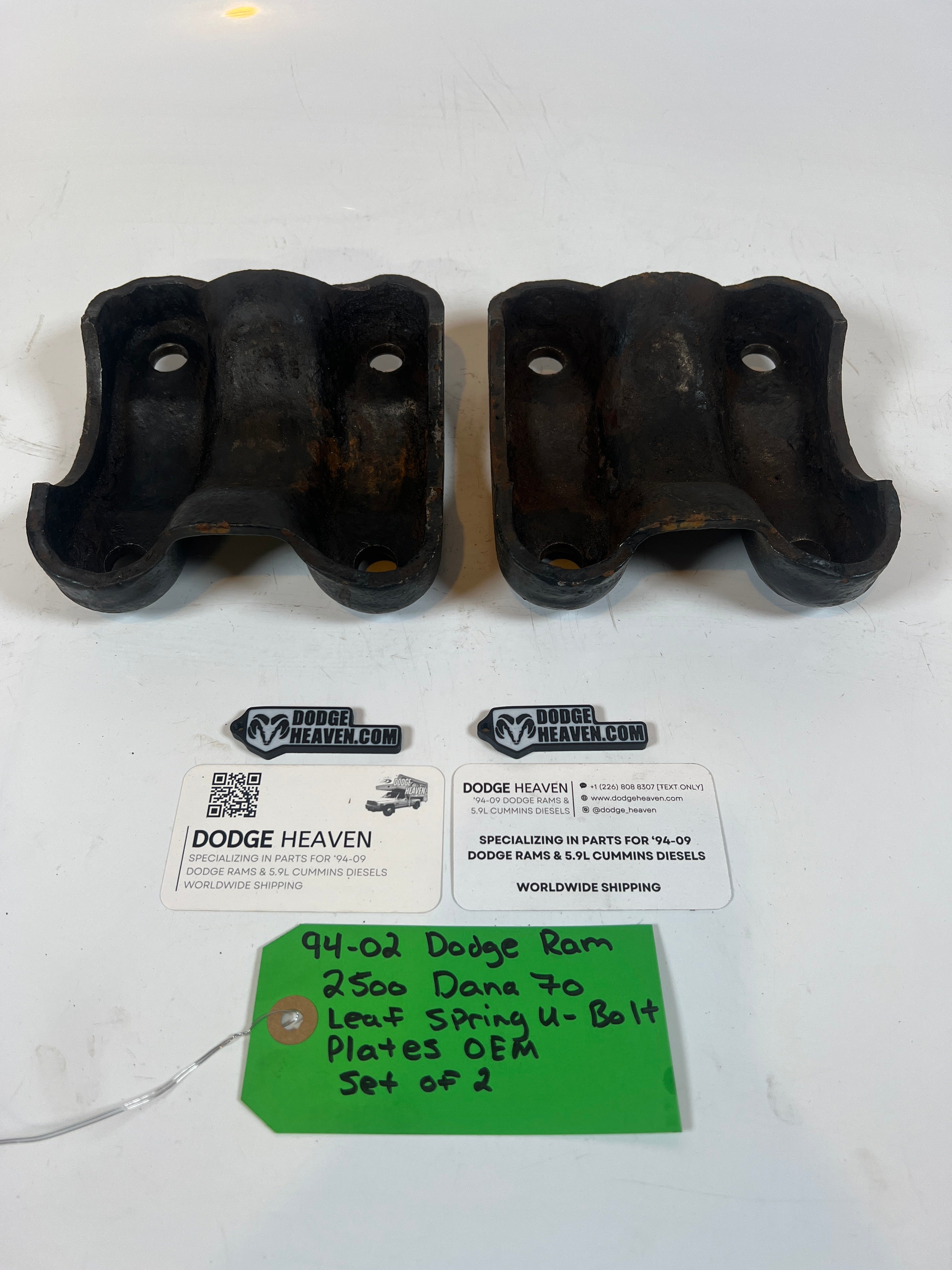 1994-2002 Dodge Ram 2500 Dana 70 Leaf Spring U-Bolt Plates Set Of 2