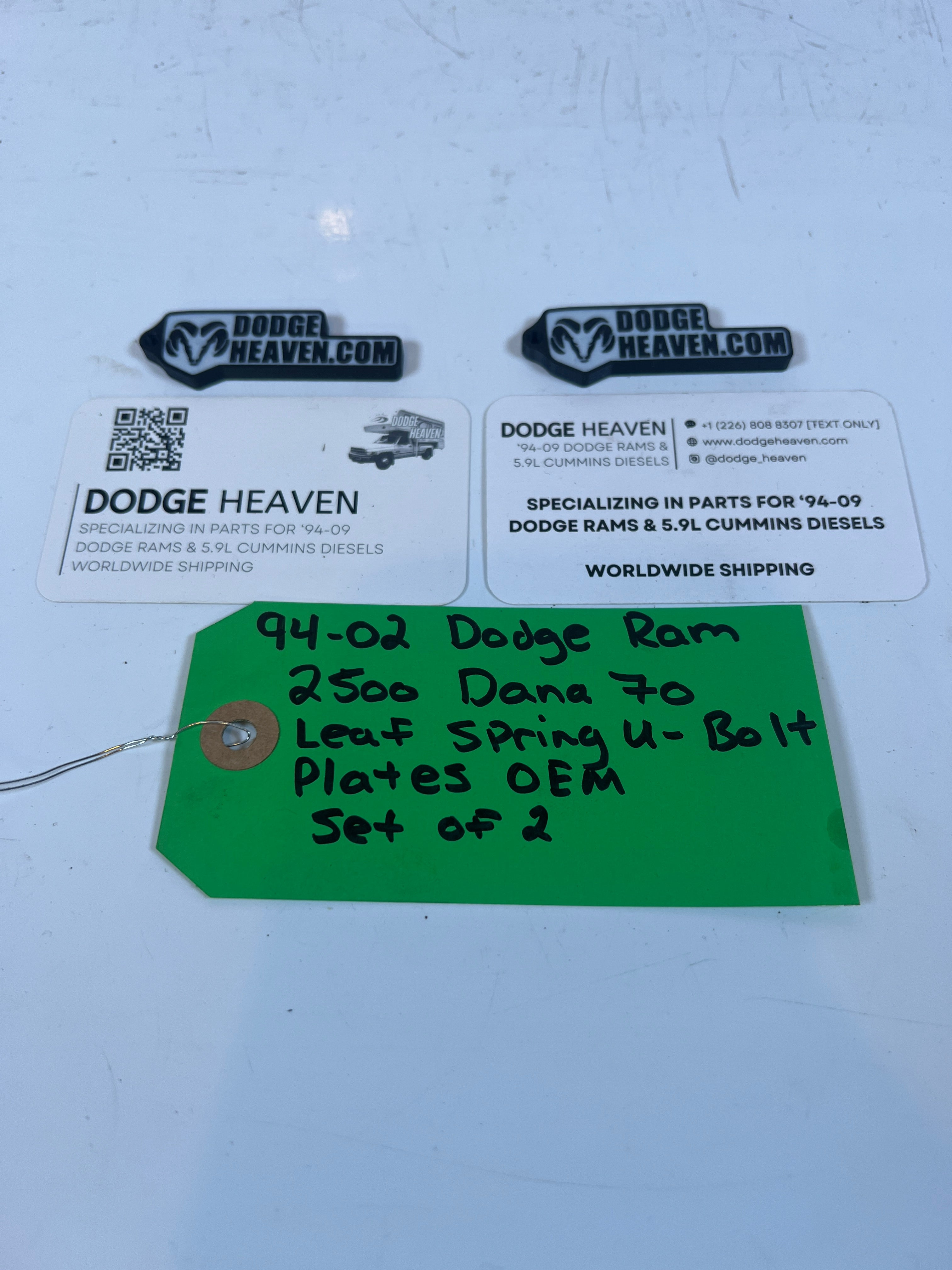 1994-2002 Dodge Ram 2500 Dana 70 Leaf Spring U-Bolt Plates Set Of 2