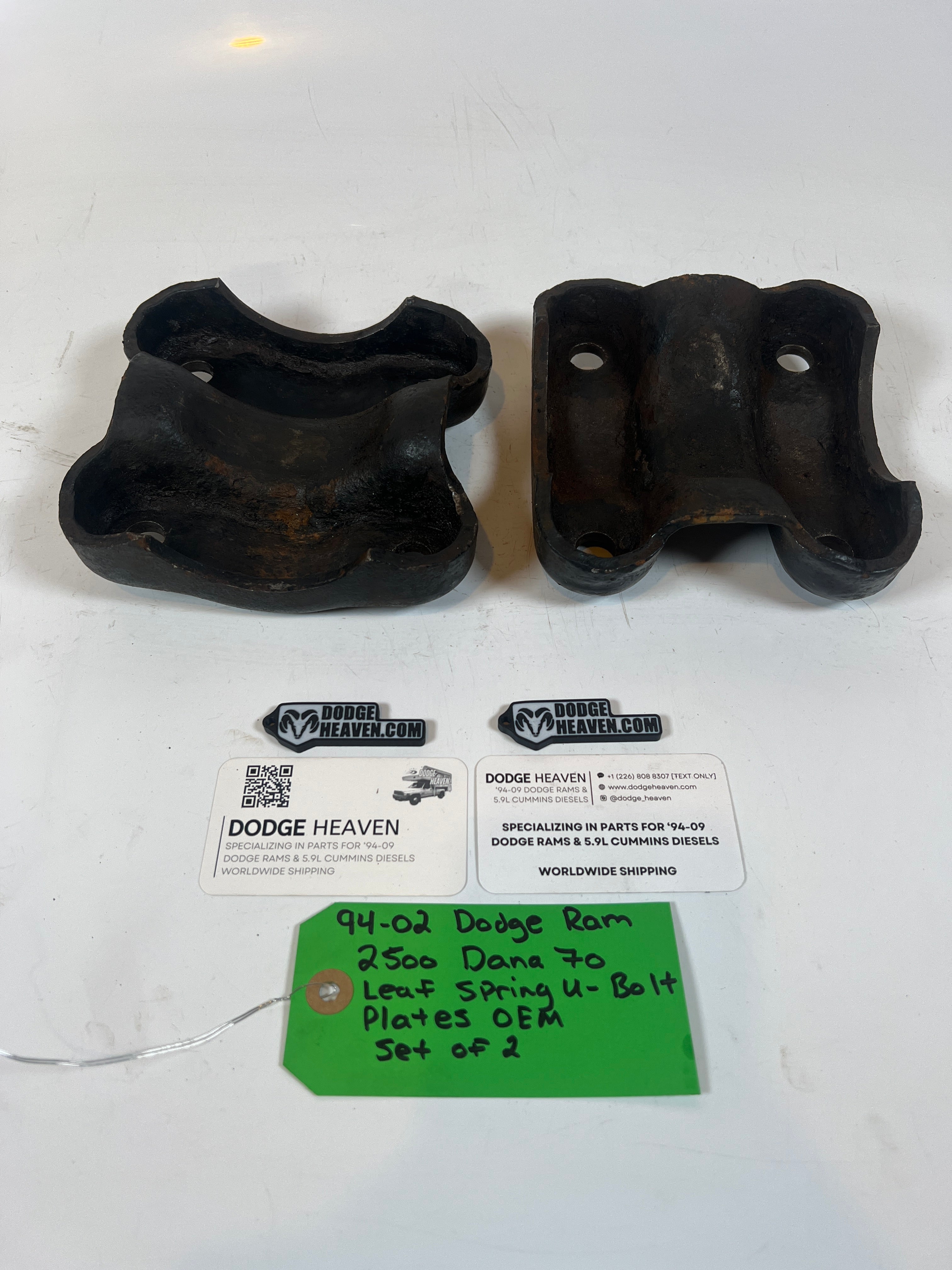 1994-2002 Dodge Ram 2500 Dana 70 Leaf Spring U-Bolt Plates Set Of 2