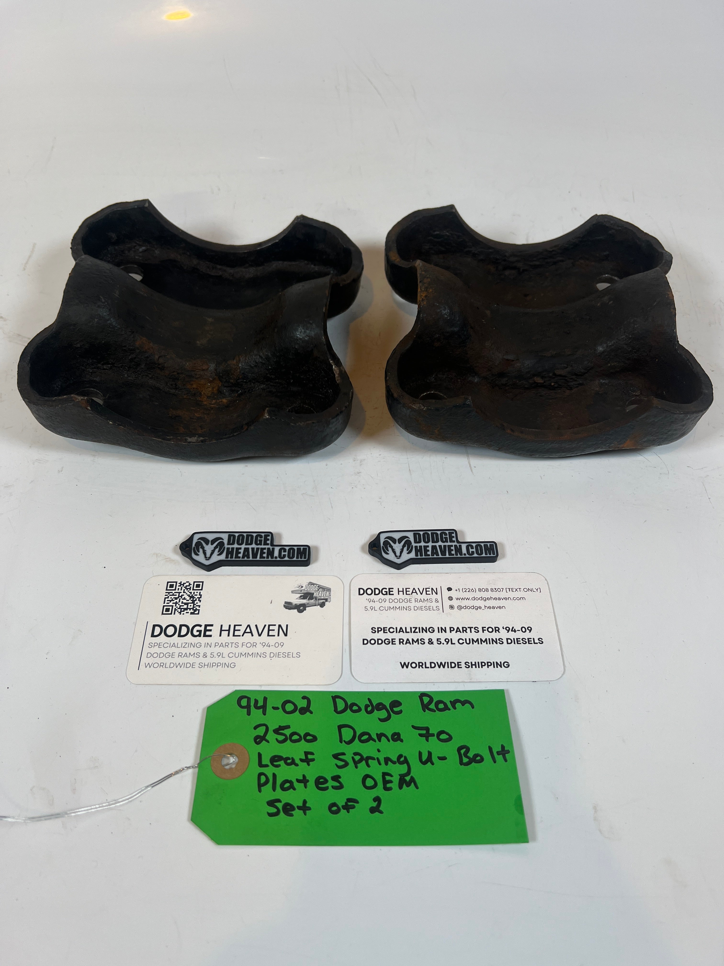 1994-2002 Dodge Ram 2500 Dana 70 Leaf Spring U-Bolt Plates Set Of 2