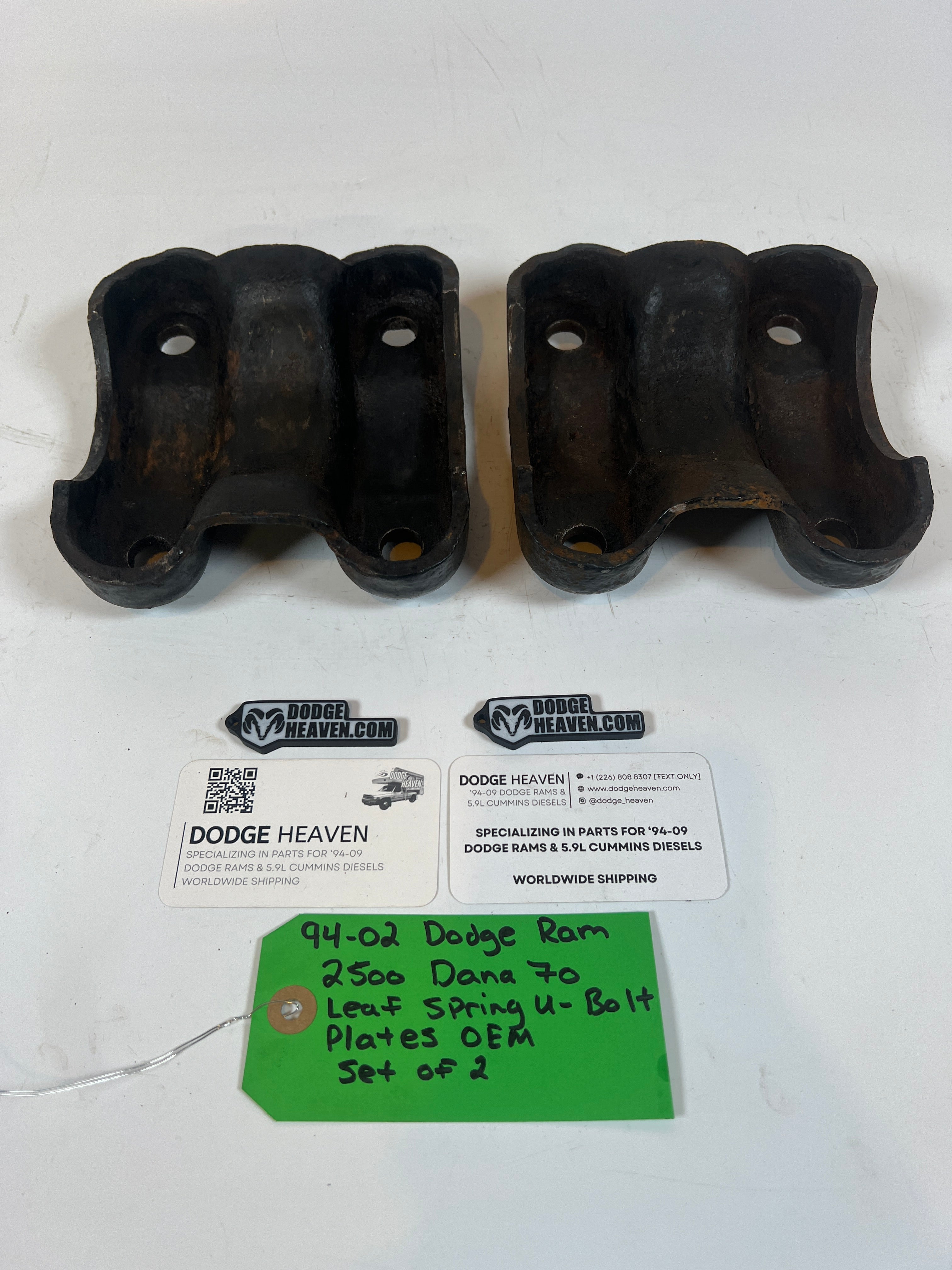 1994-2002 Dodge Ram 2500 Dana 70 Leaf Spring U-Bolt Plates Set Of 2