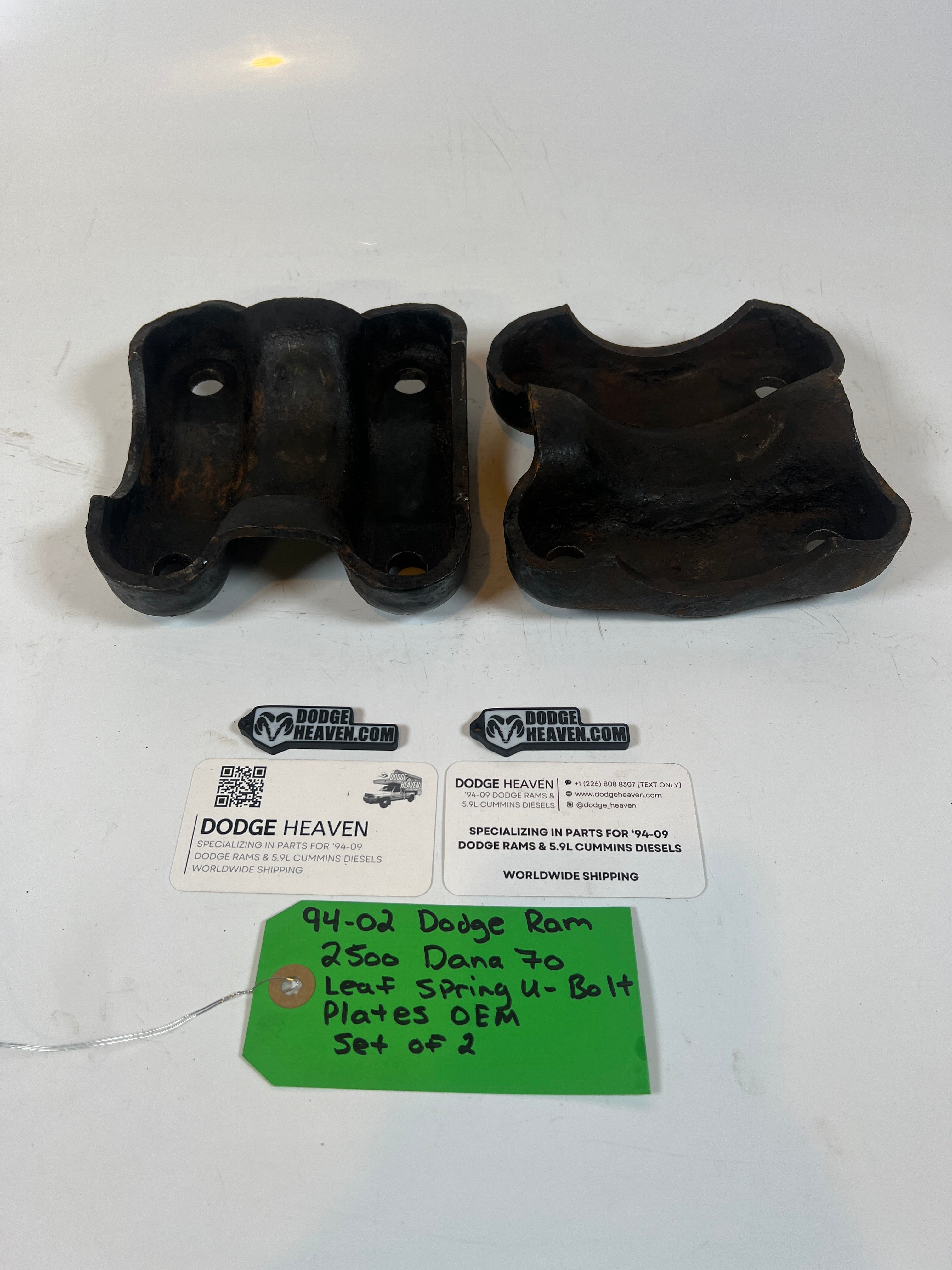 1994-2002 Dodge Ram 2500 Dana 70 Leaf Spring U-Bolt Plates Set Of 2