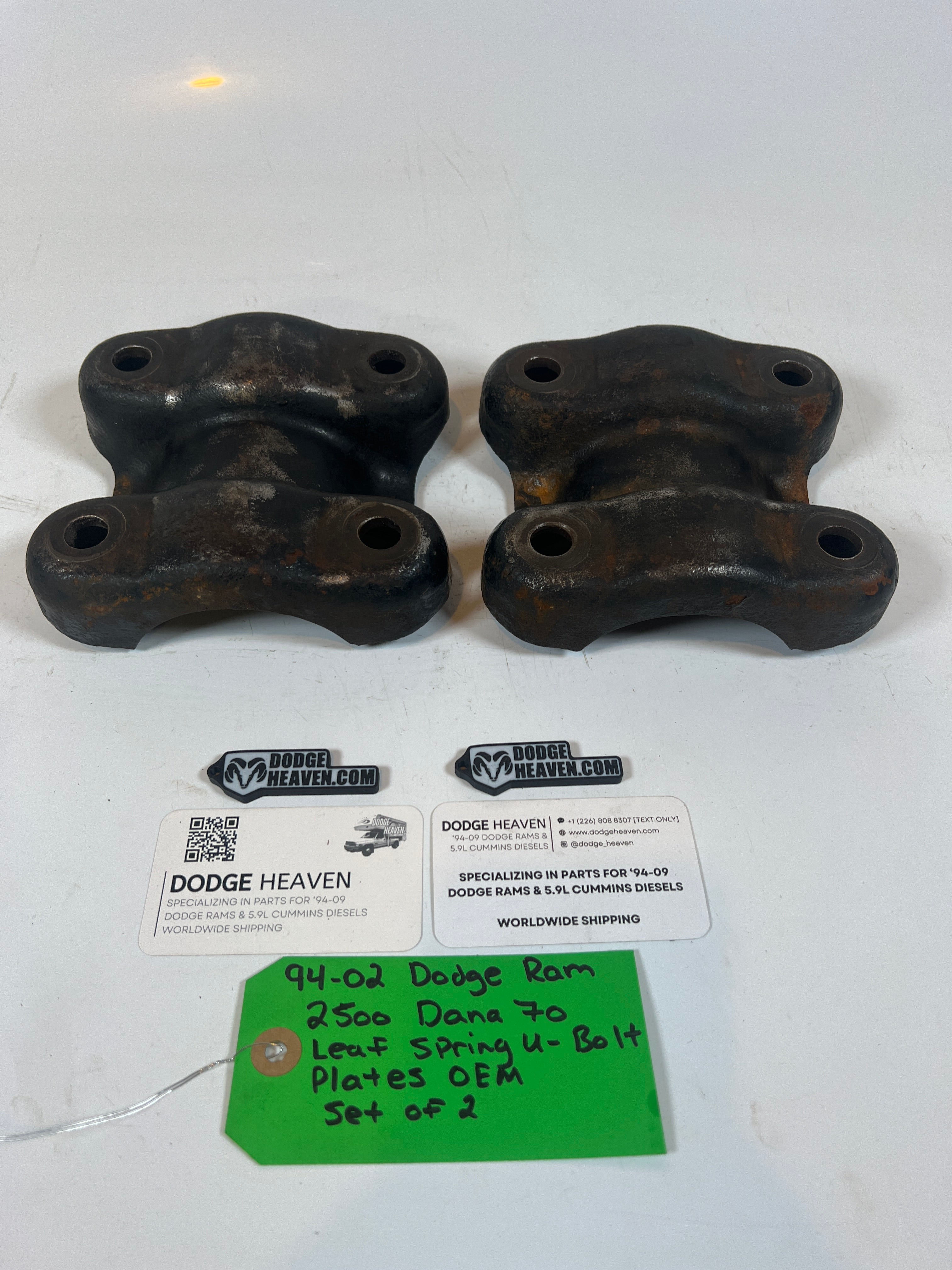 1994-2002 Dodge Ram 2500 Dana 70 Leaf Spring U-Bolt Plates Set Of 2