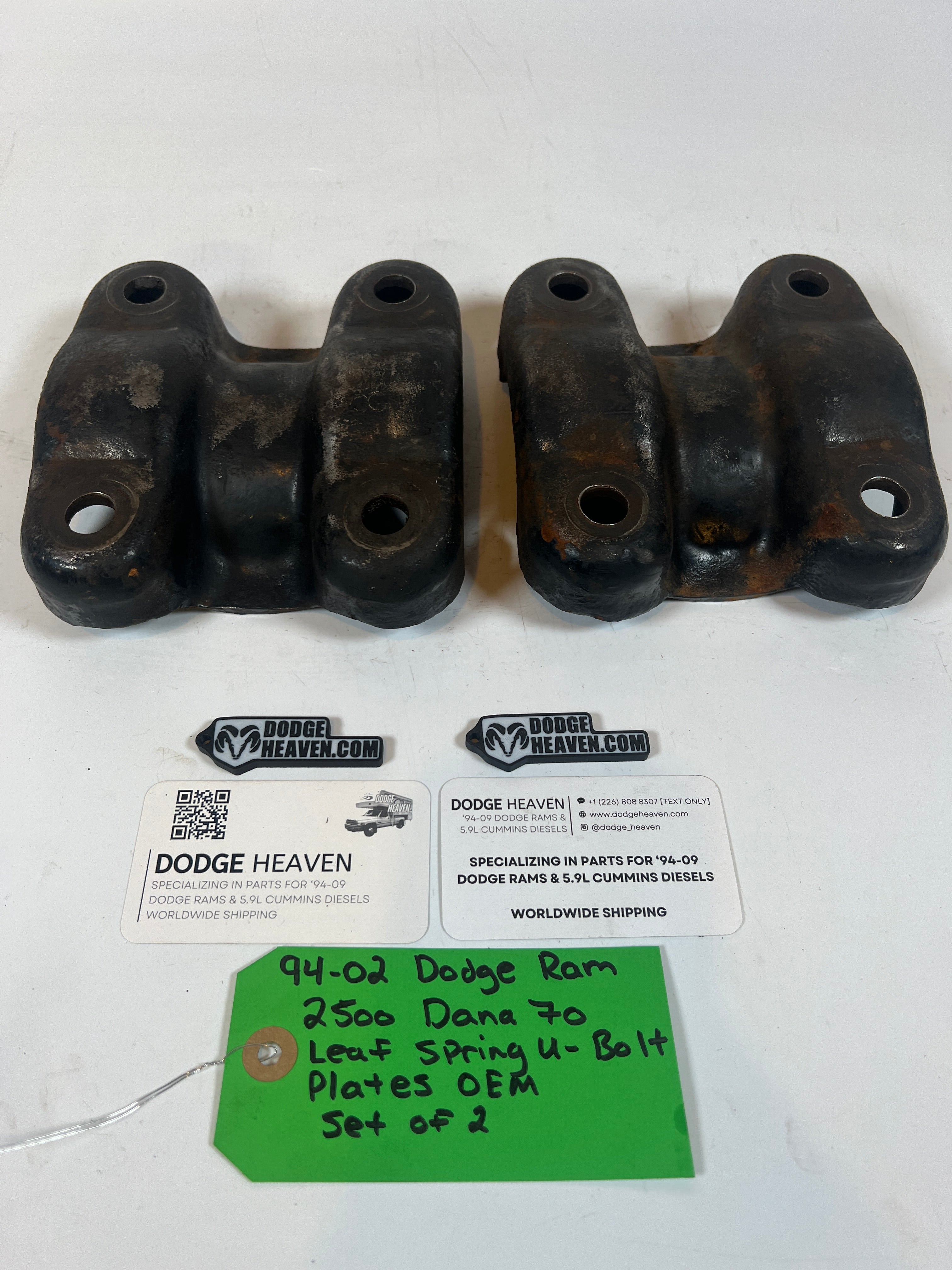 1994-2002 Dodge Ram 2500 Dana 70 Leaf Spring U-Bolt Plates Set Of 2