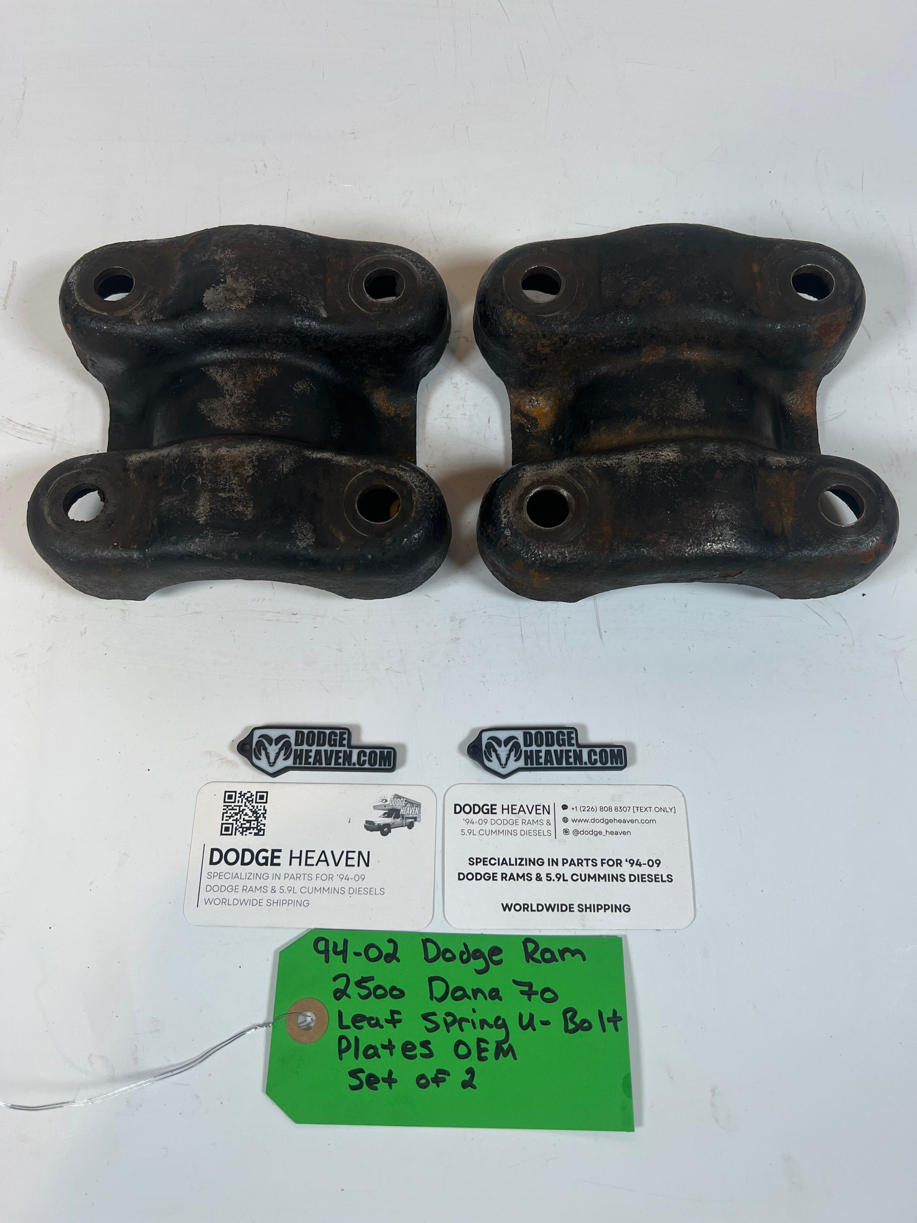 1994-2002 Dodge Ram 2500 Dana 70 Leaf Spring U-Bolt Plates Set Of 2