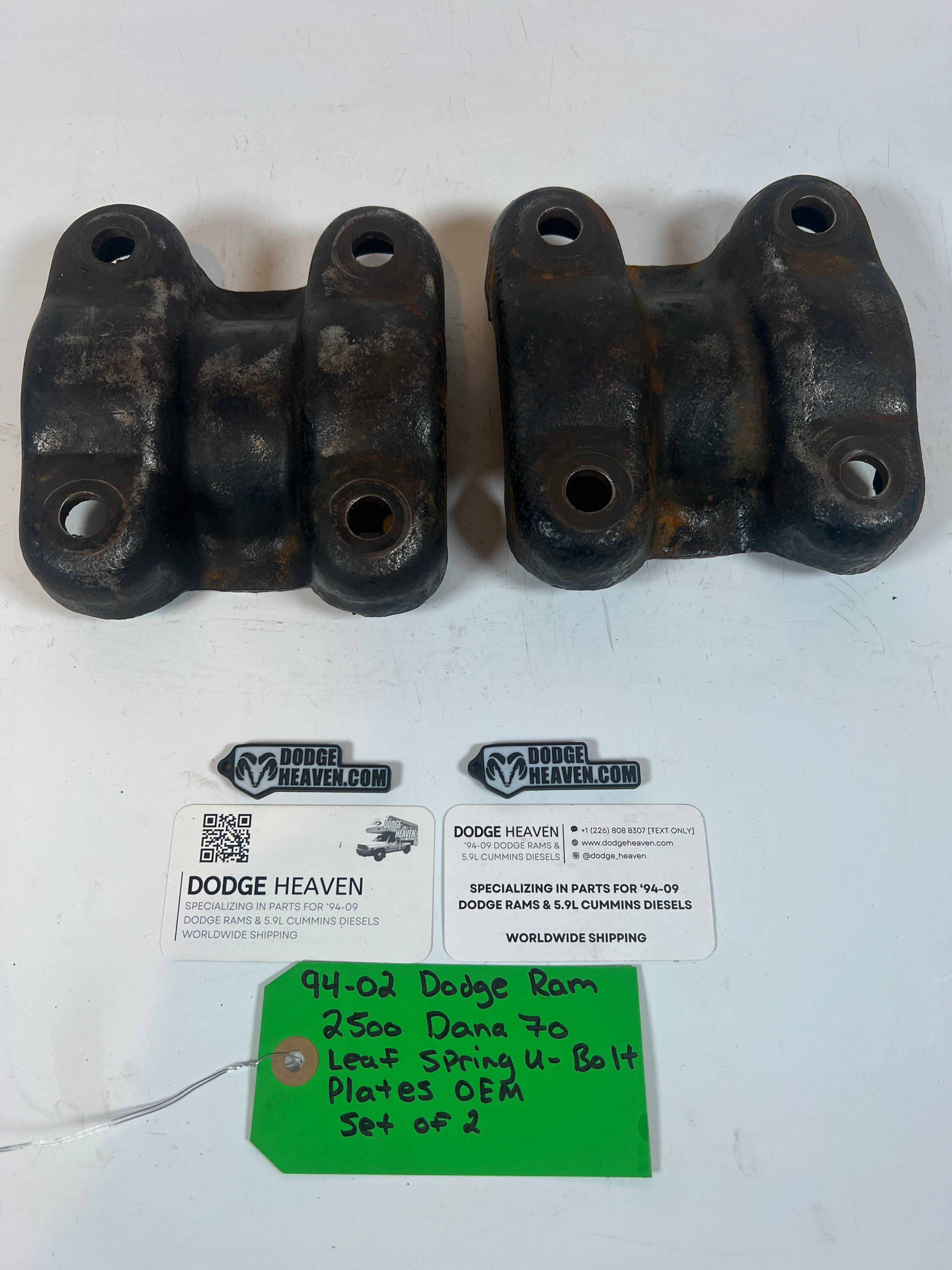 1994-2002 Dodge Ram 2500 Dana 70 Leaf Spring U-Bolt Plates Set Of 2