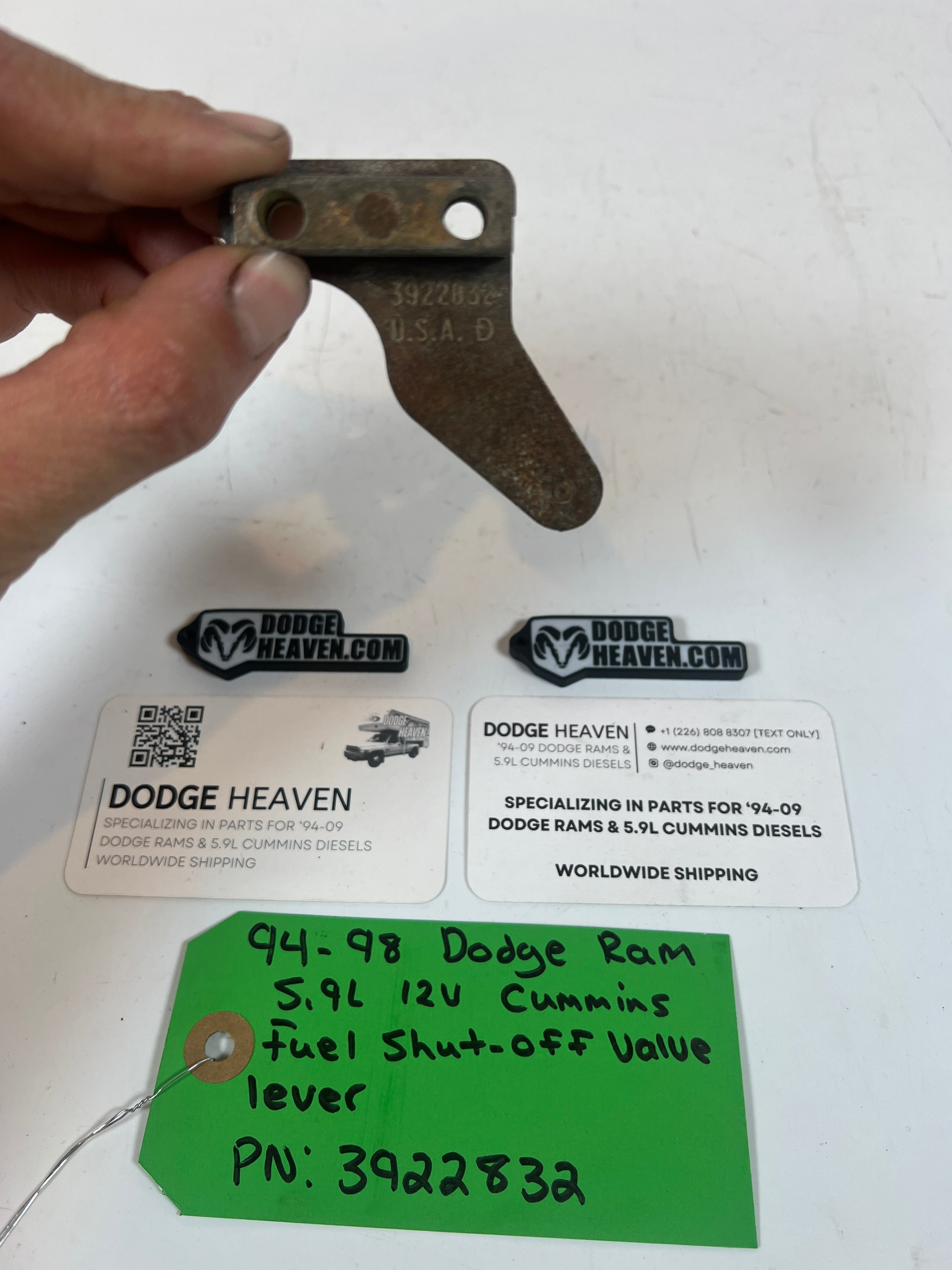 1994-1998 P7100 5.9L Cummins P Pump Fuel Shut Off Valve Lever