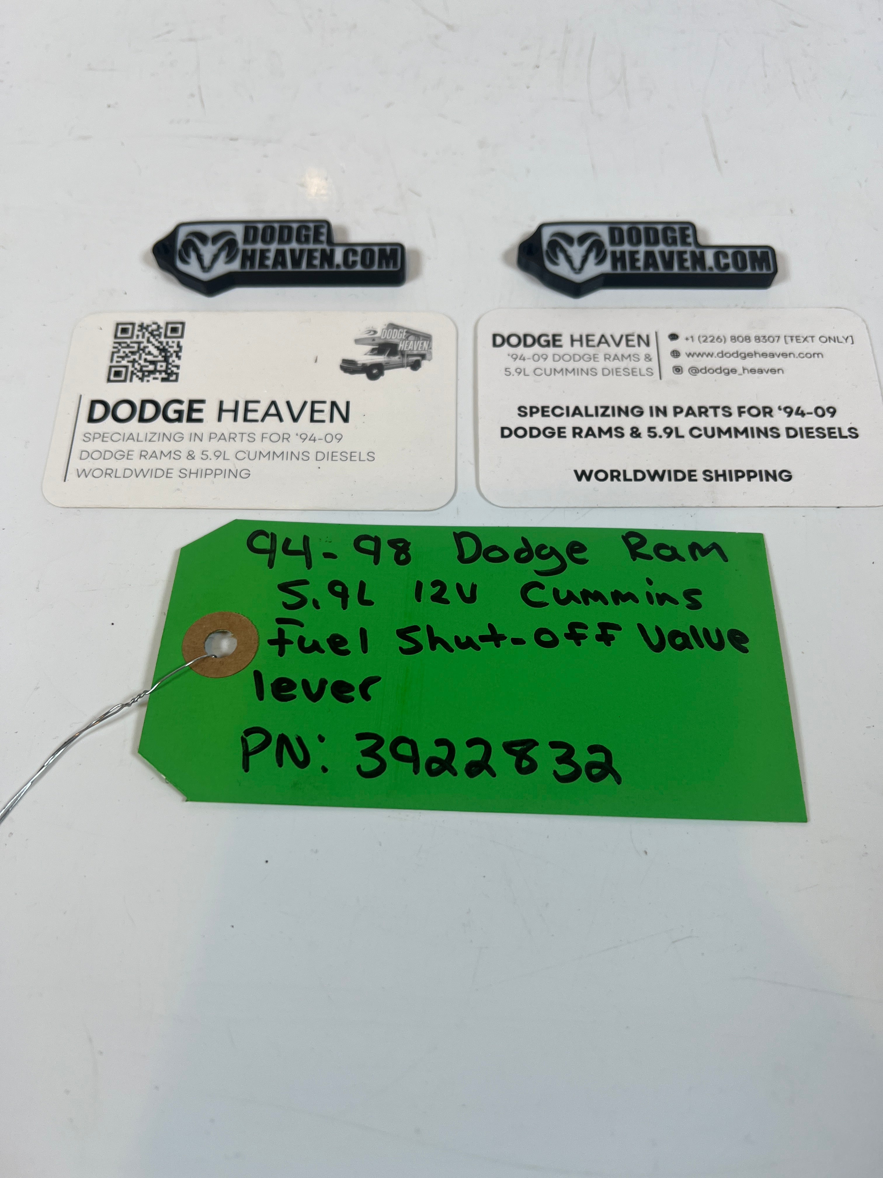 1994-1998 P7100 5.9L Cummins P Pump Fuel Shut Off Valve Lever