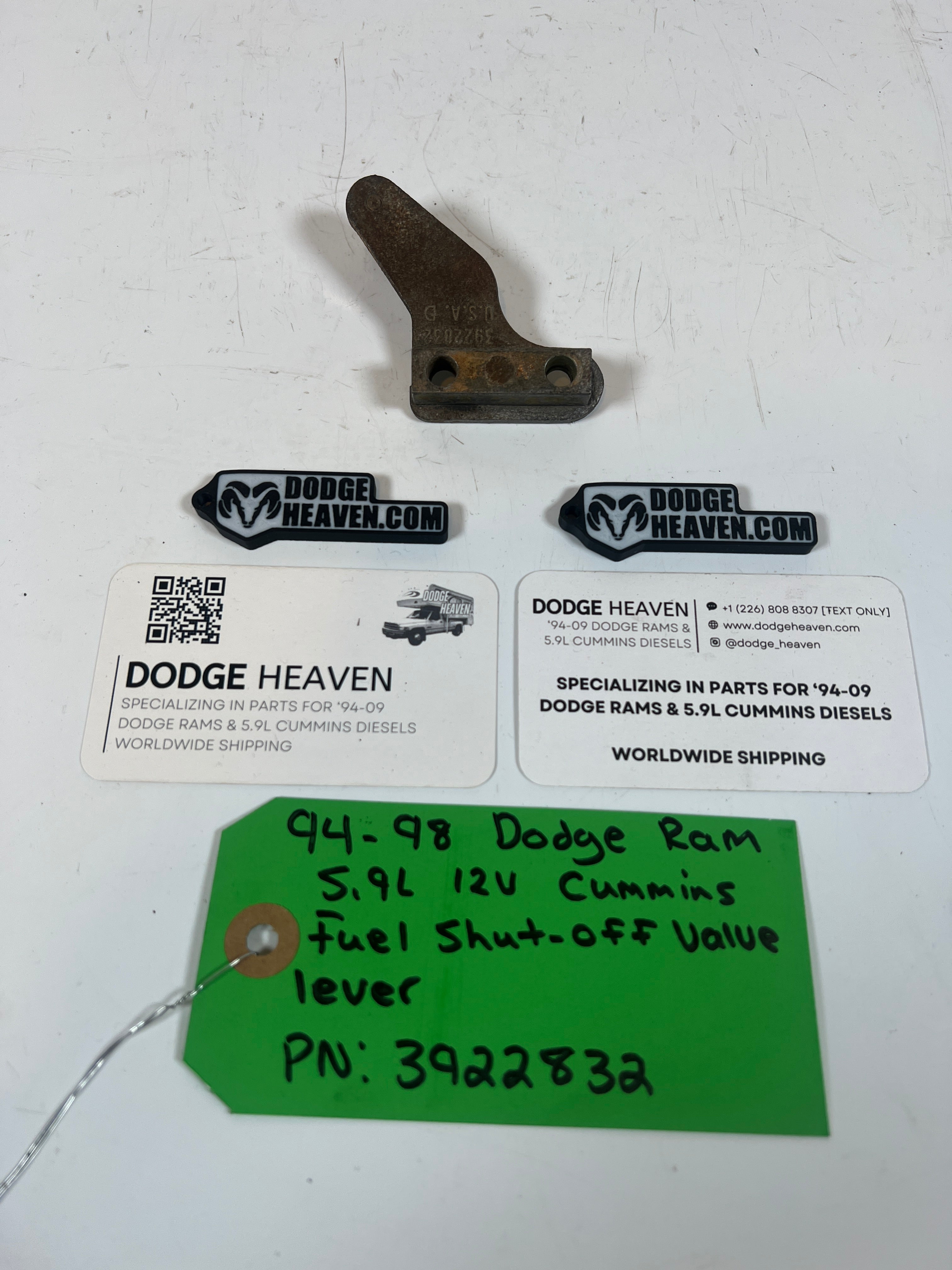 1994-1998 P7100 5.9L Cummins P Pump Fuel Shut Off Valve Lever