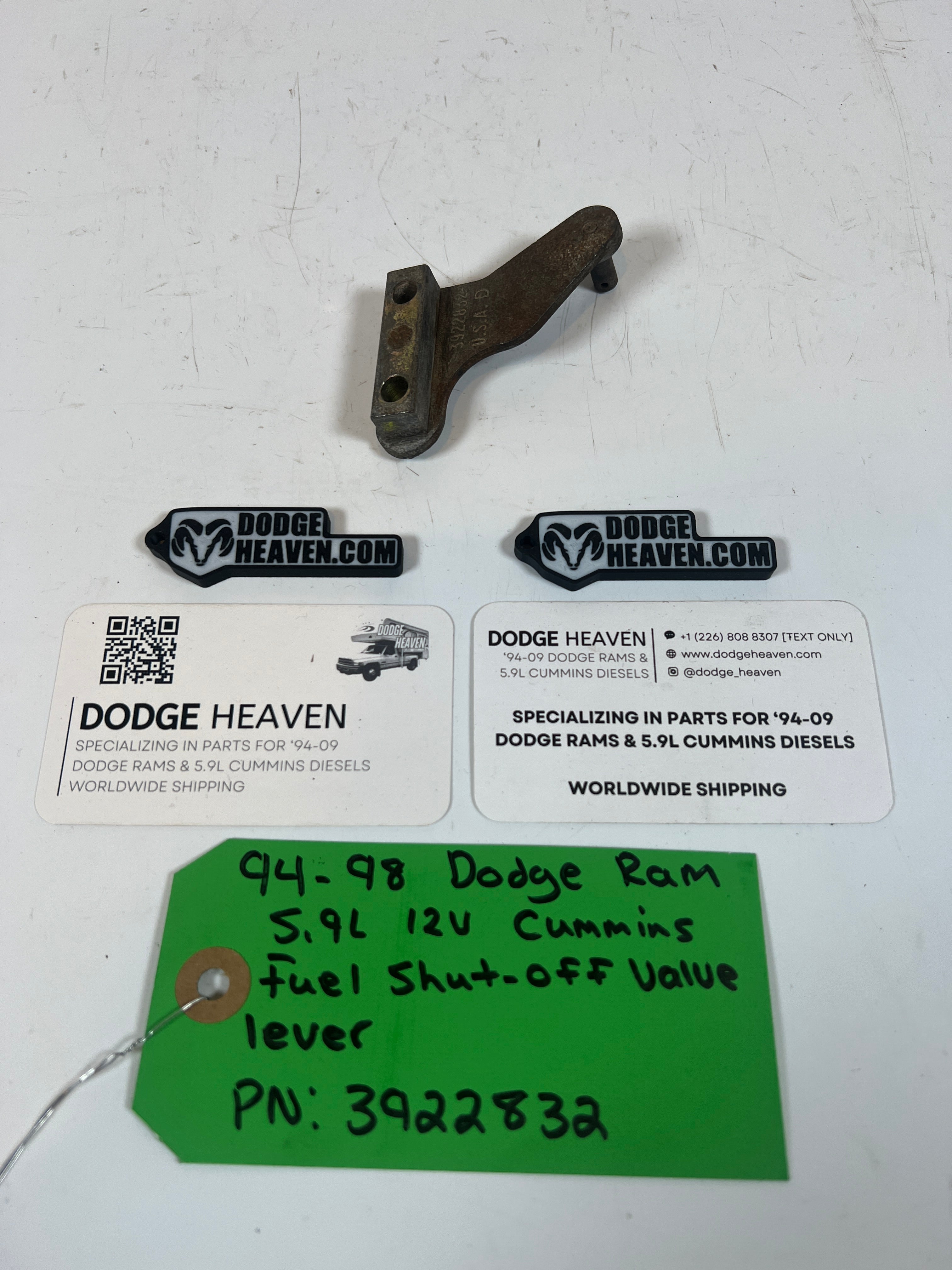 1994-1998 P7100 5.9L Cummins P Pump Fuel Shut Off Valve Lever