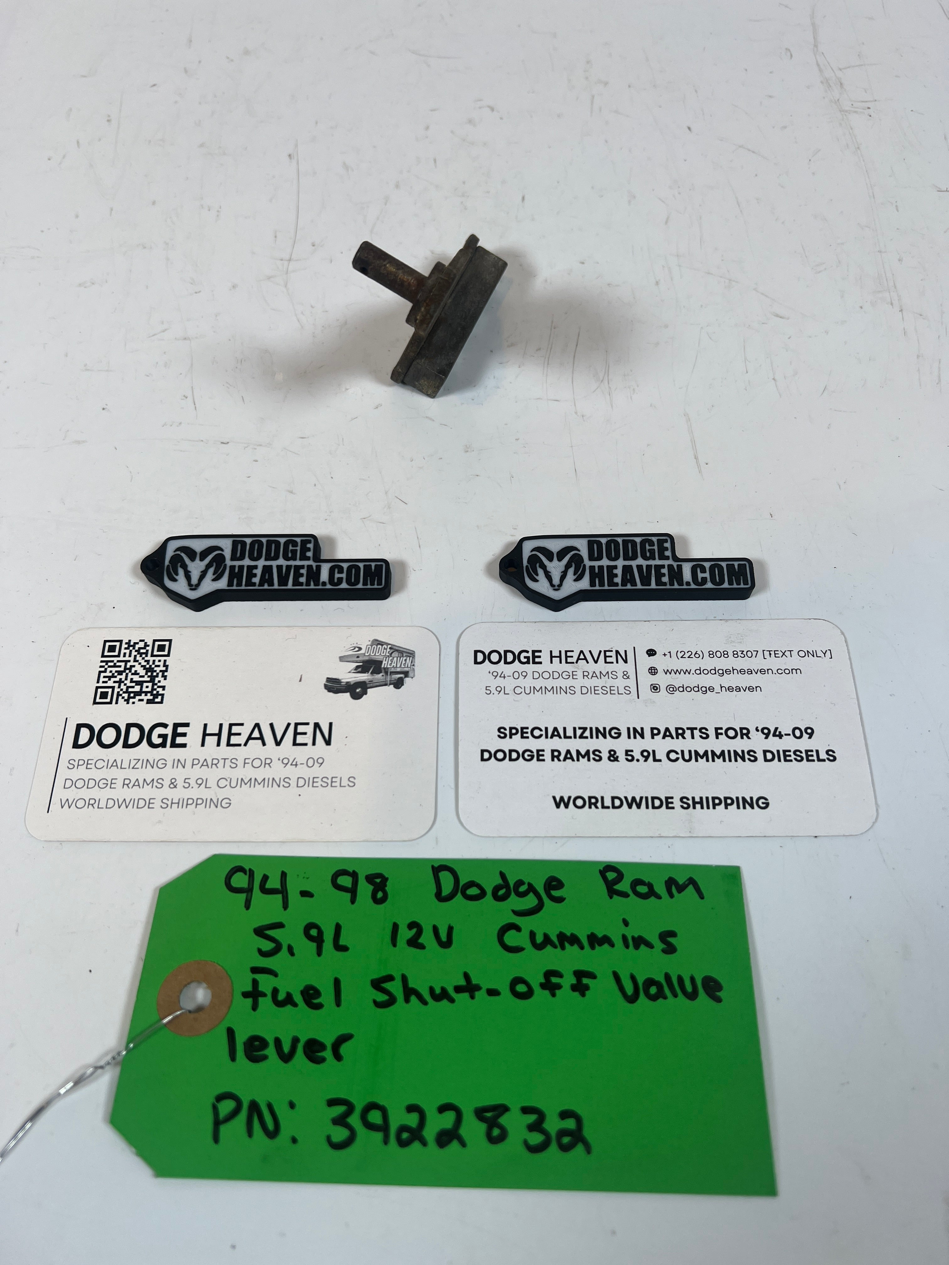 1994-1998 P7100 5.9L Cummins P Pump Fuel Shut Off Valve Lever