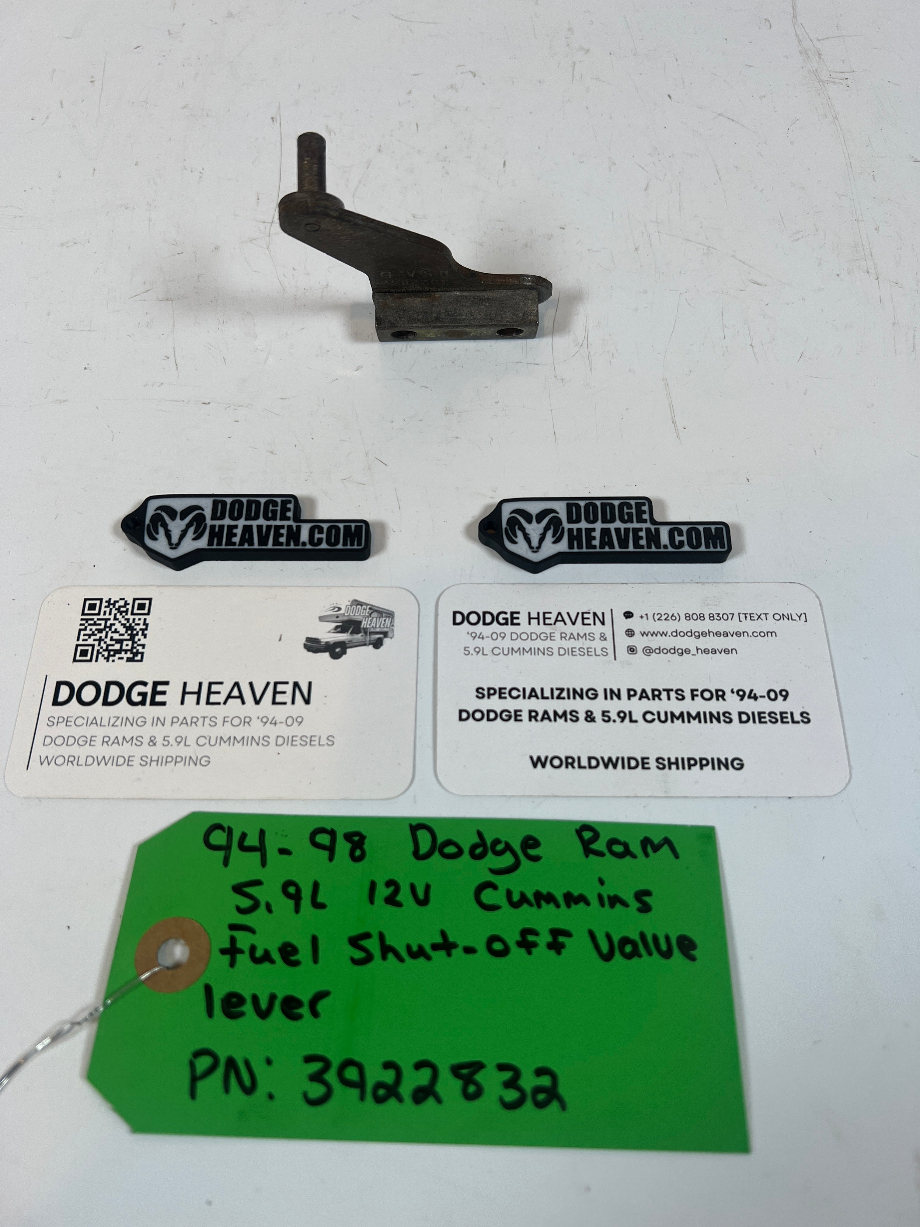 1994-1998 P7100 5.9L Cummins P Pump Fuel Shut Off Valve Lever