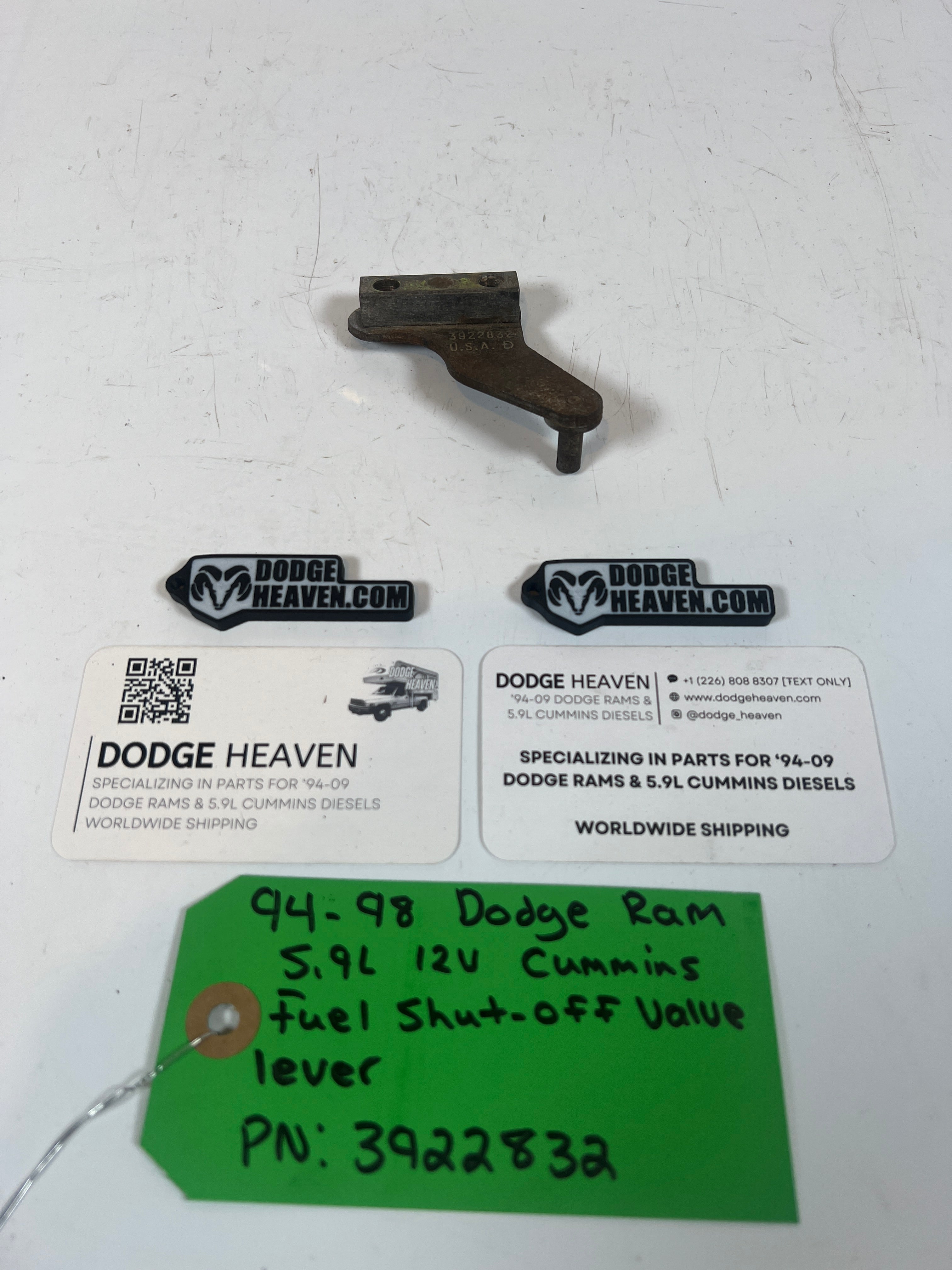 1994-1998 P7100 5.9L Cummins P Pump Fuel Shut Off Valve Lever