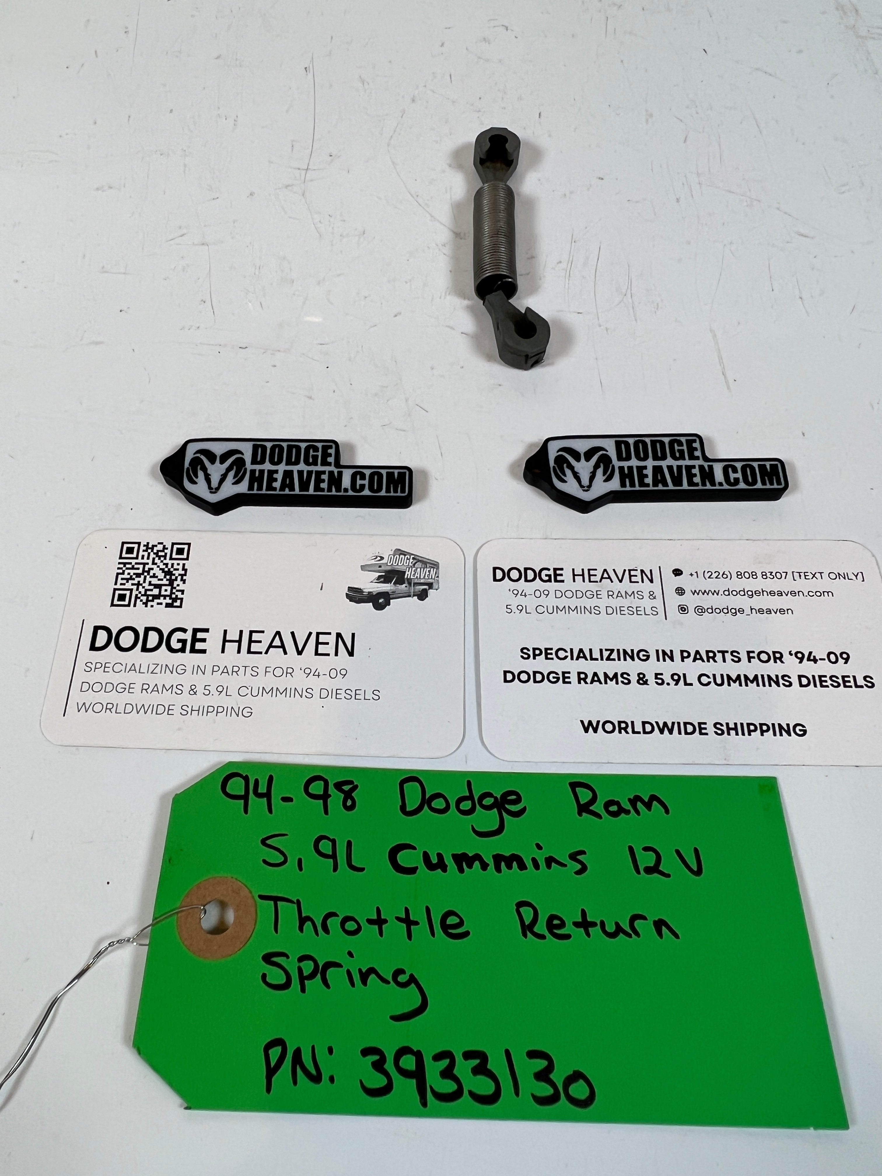 1994-1998 12 Valve 5.9l Cummins P7100 P Pump Throttle Return Spring