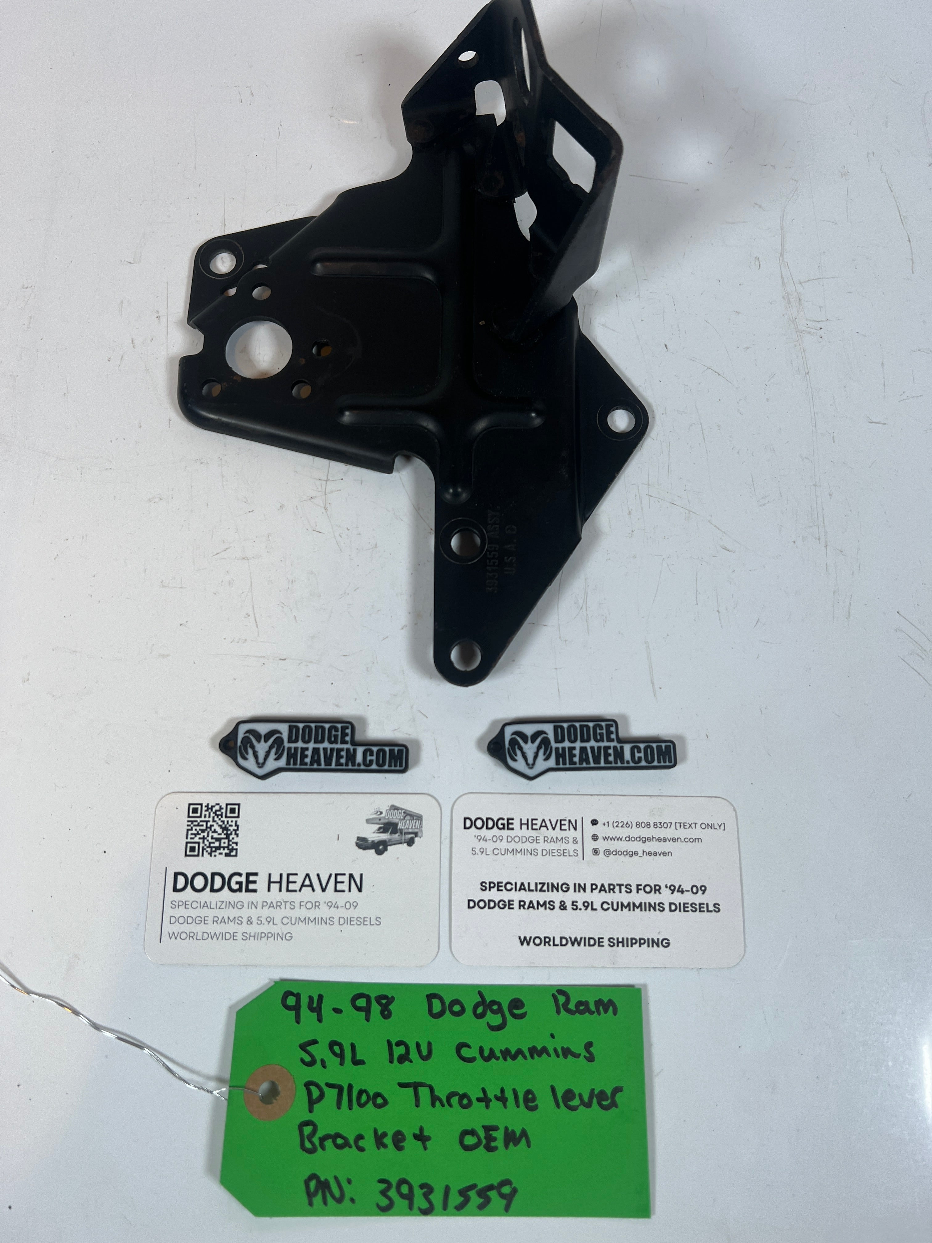 1994-1998 Dodge Ram 12V 5.9L Cummins P7100 Throttle lever Bracket
