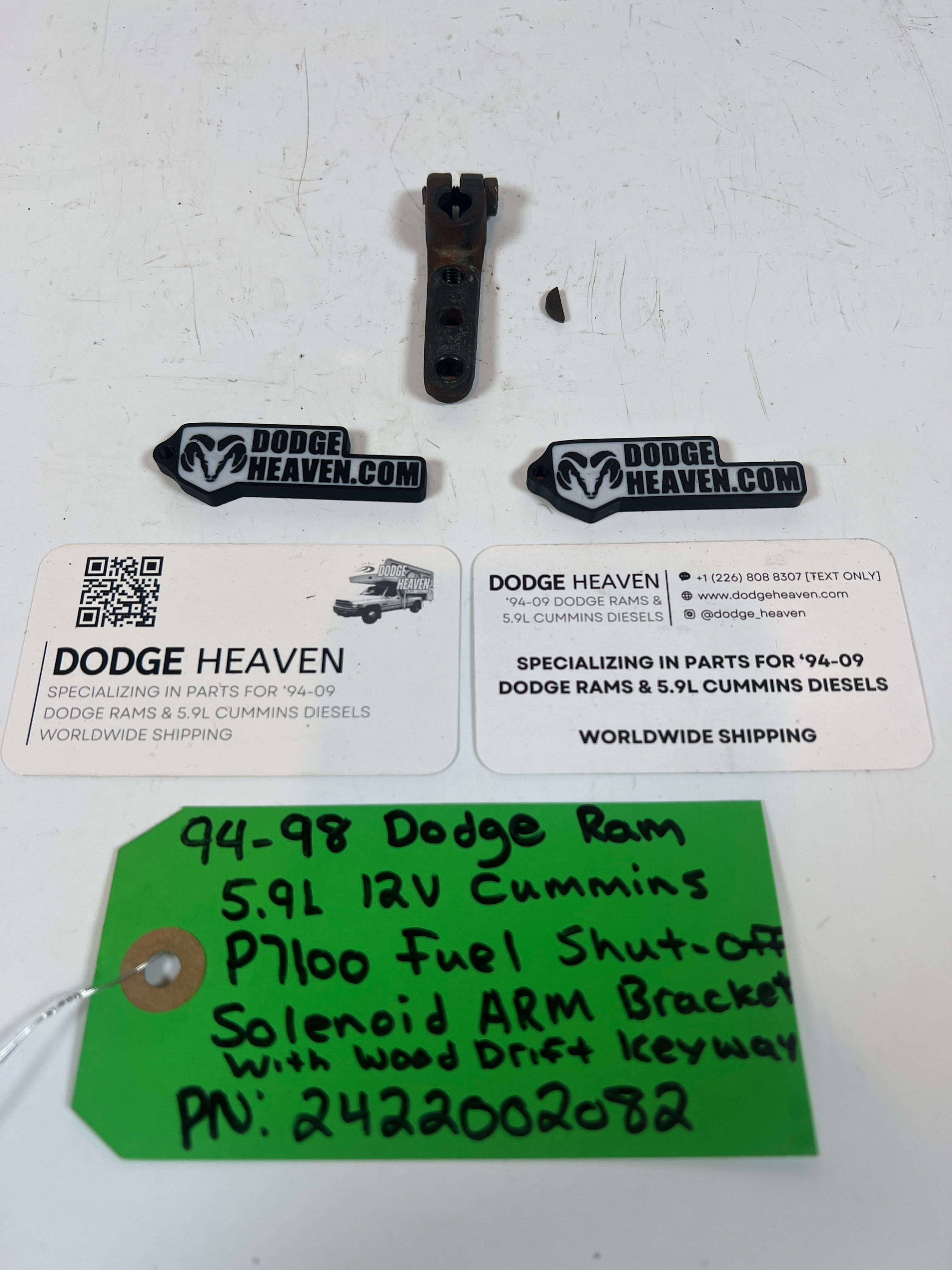 1994-1998 Dodge Ram 12V Cummins P7100 Fuel Shut Off Solenoid Arm bracket