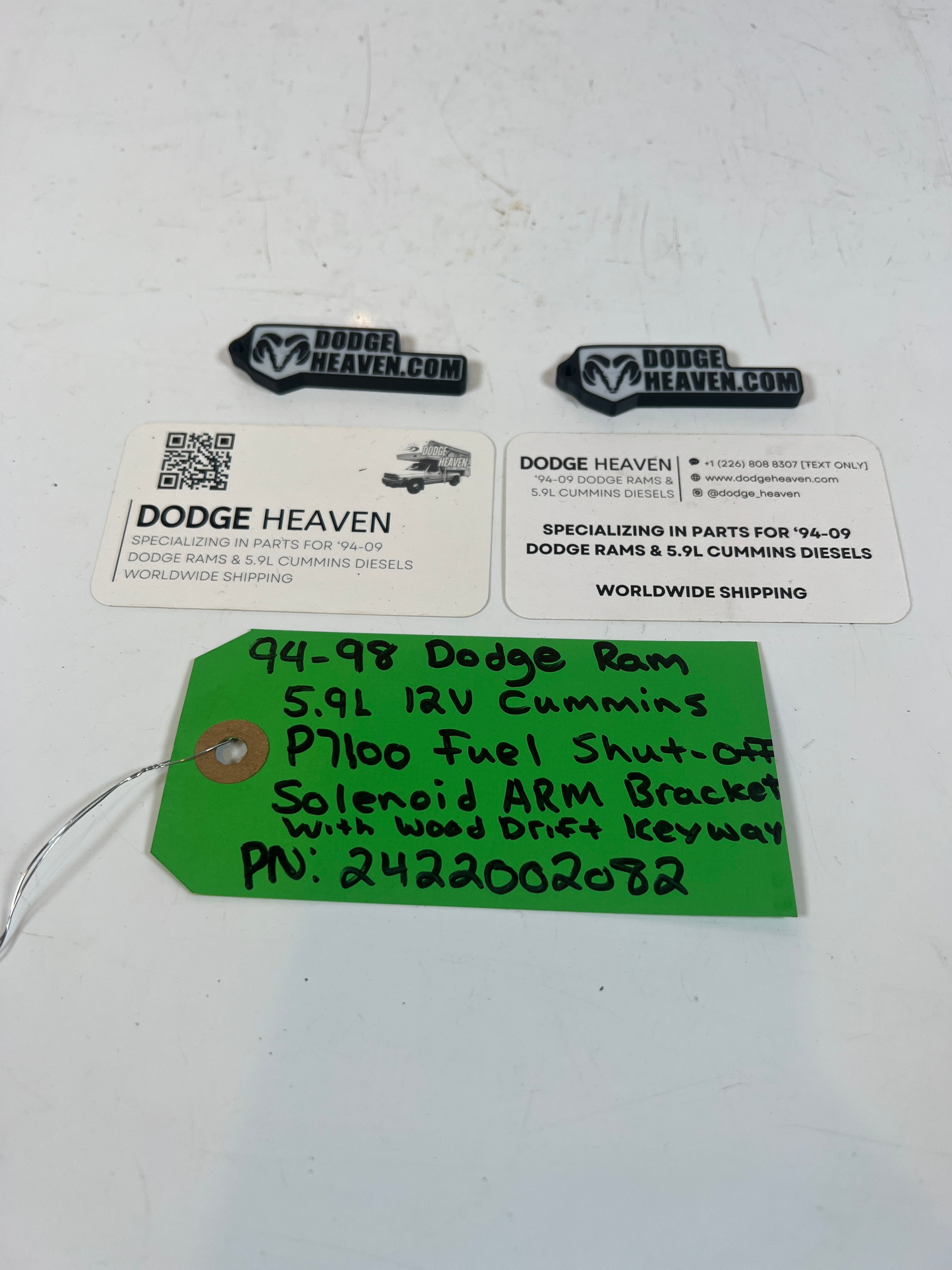 1994-1998 Dodge Ram 12V Cummins P7100 Fuel Shut Off Solenoid Arm bracket