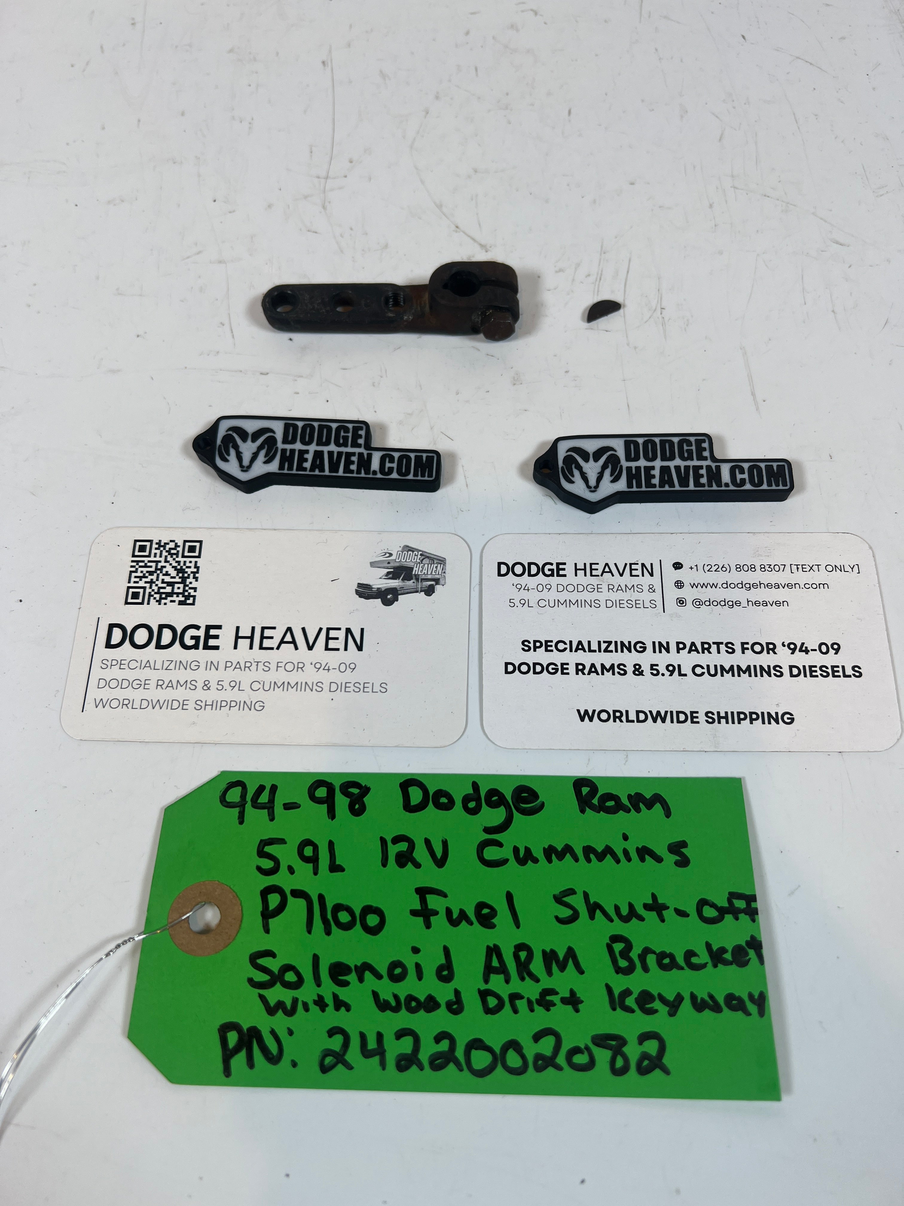 1994-1998 Dodge Ram 12V Cummins P7100 Fuel Shut Off Solenoid Arm bracket