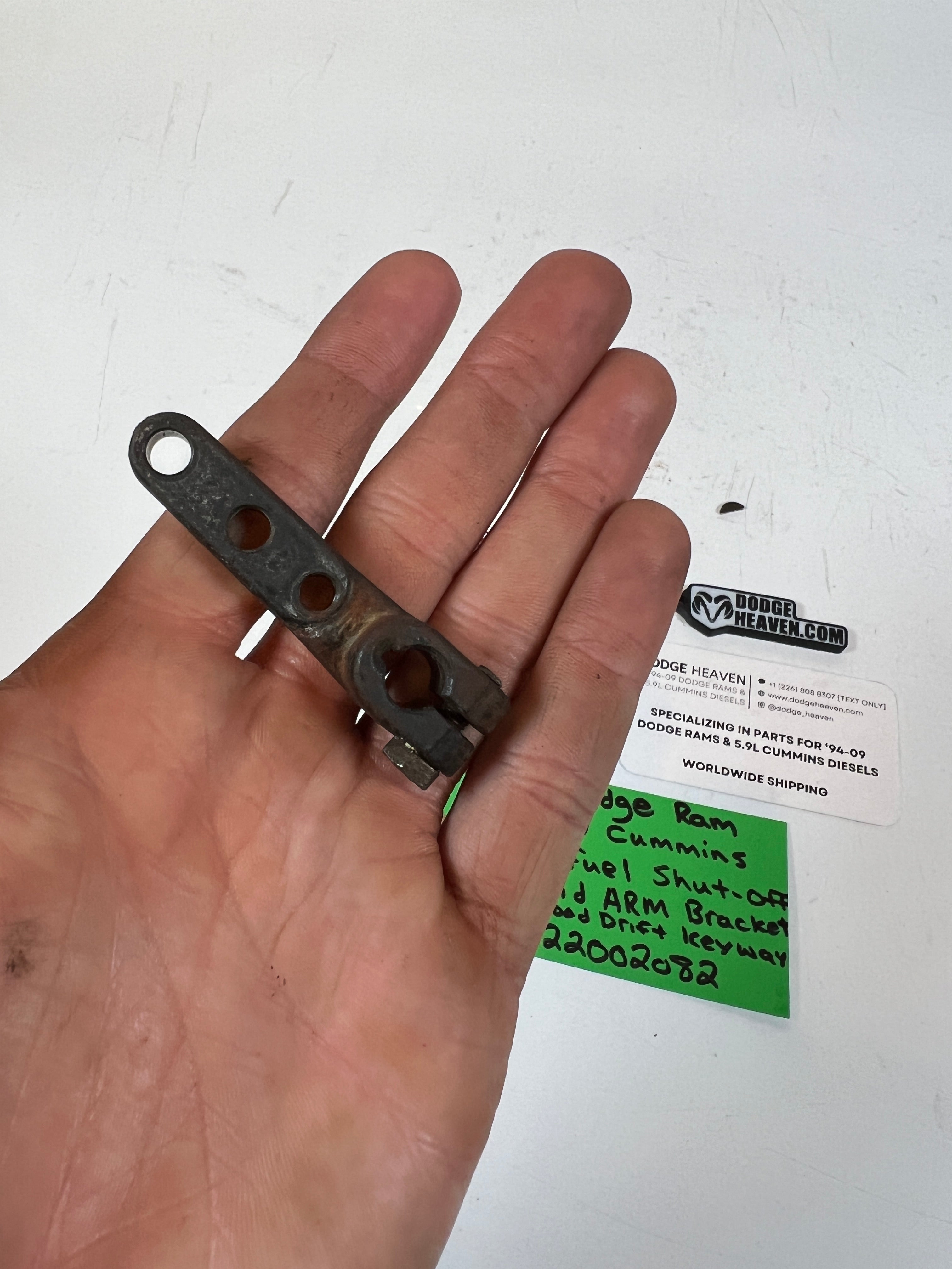 1994-1998 Dodge Ram 12V Cummins P7100 Fuel Shut Off Solenoid Arm bracket