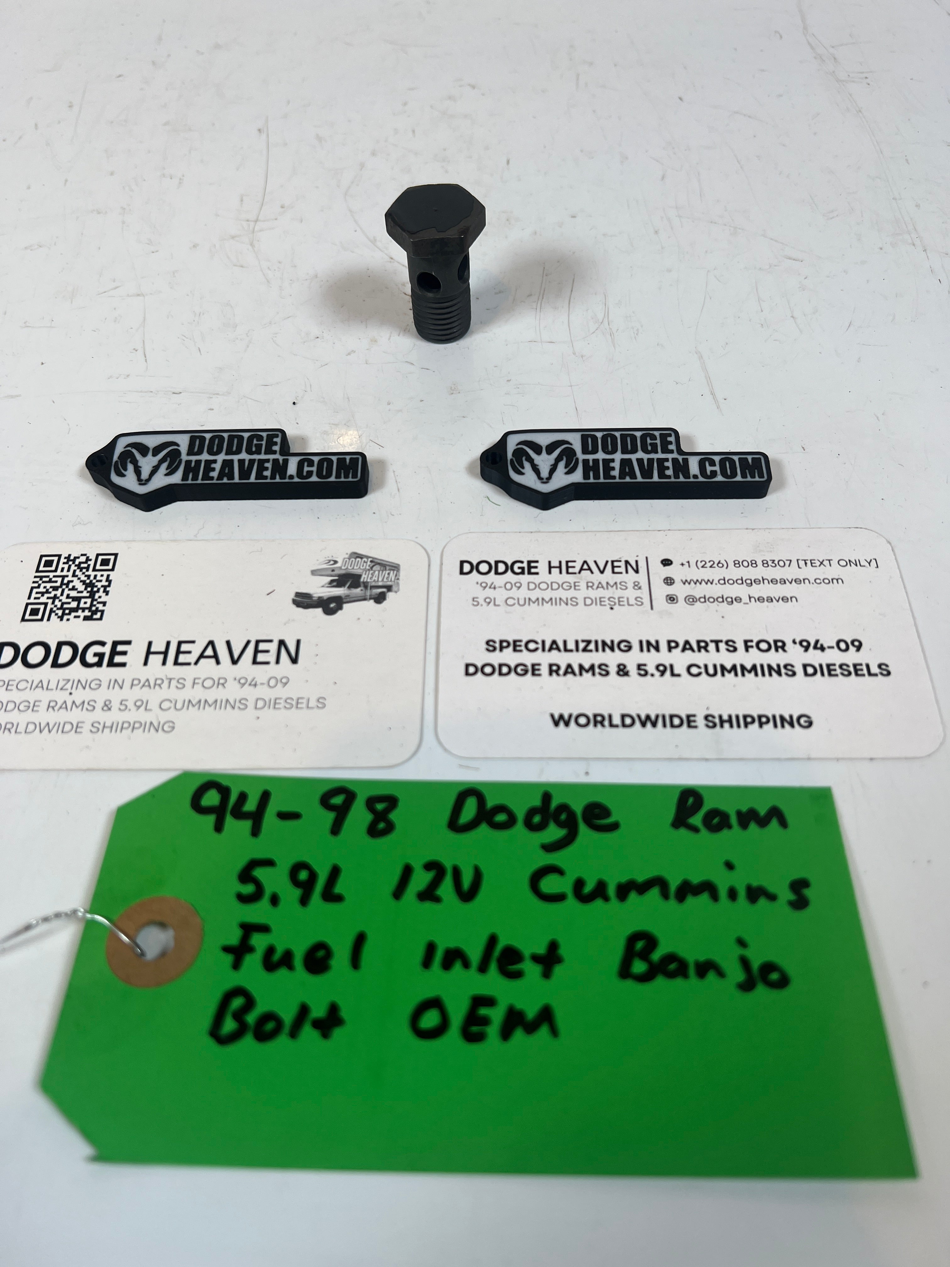 1994-1998 Dodge Ram p7100 5.9l 12 Valve Cummins Fuel Inlet Banjo Bolt