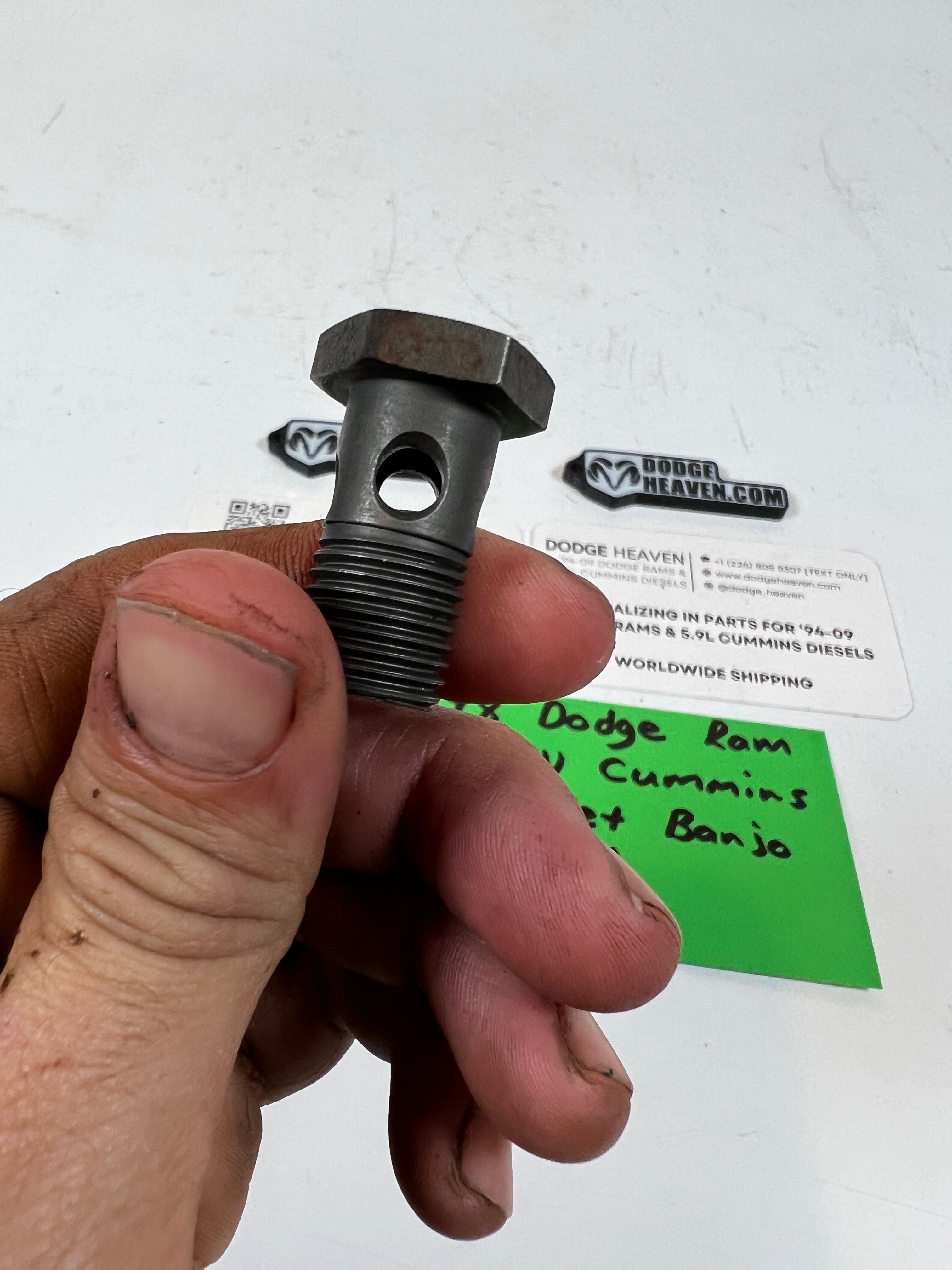 1994-1998 Dodge Ram p7100 5.9l 12 Valve Cummins Fuel Inlet Banjo Bolt