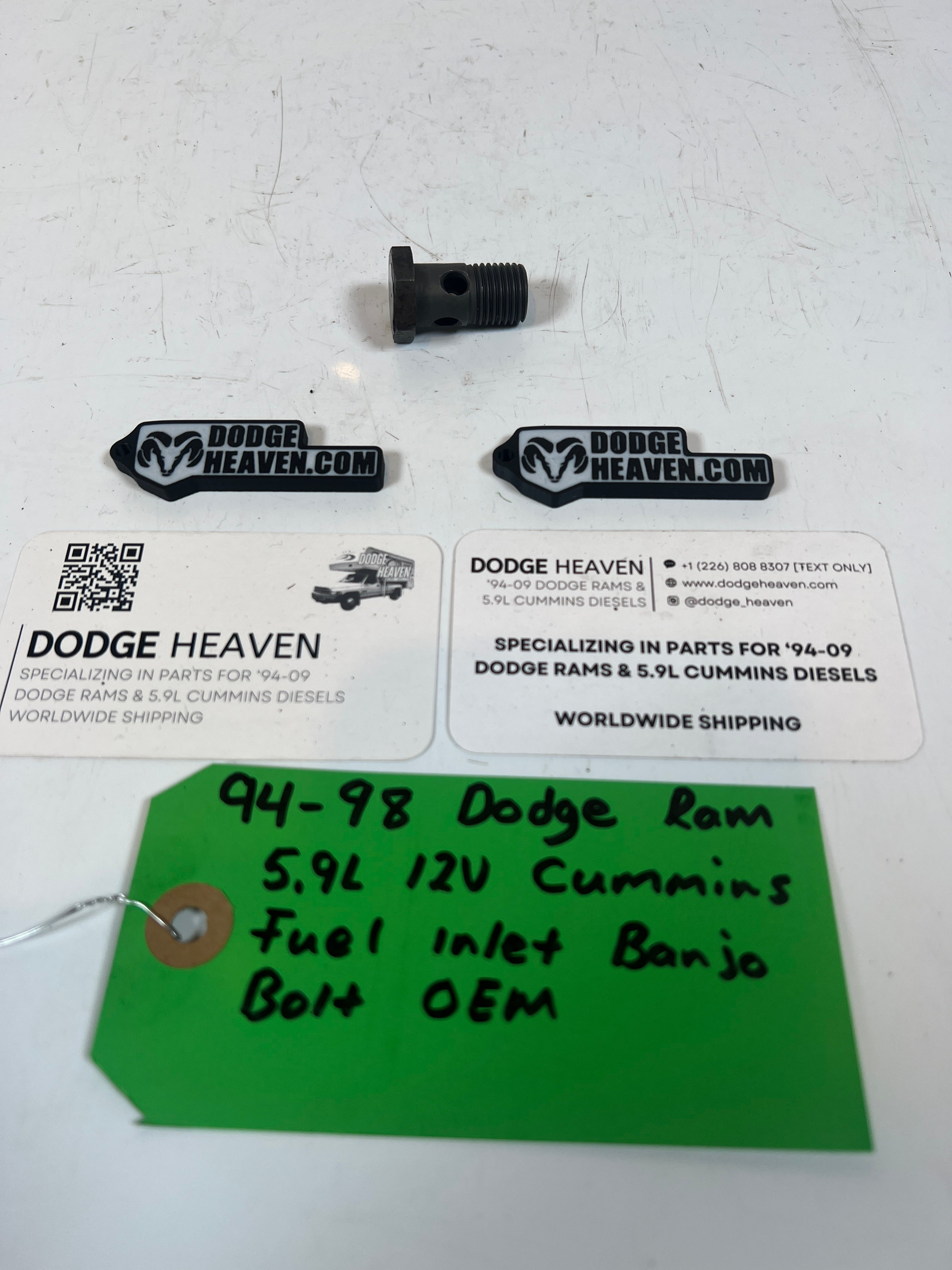 1994-1998 Dodge Ram p7100 5.9l 12 Valve Cummins Fuel Inlet Banjo Bolt