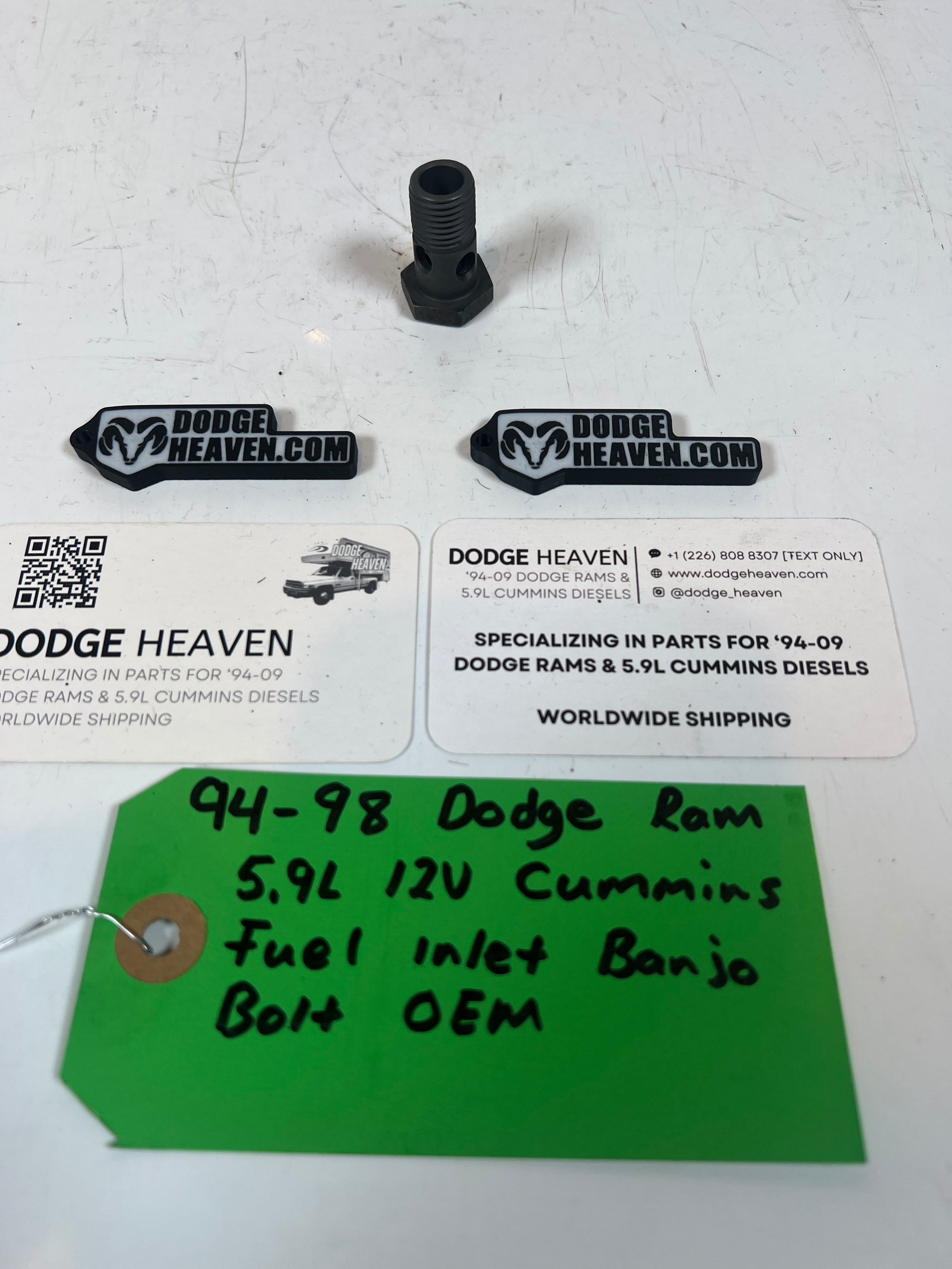 1994-1998 Dodge Ram p7100 5.9l 12 Valve Cummins Fuel Inlet Banjo Bolt