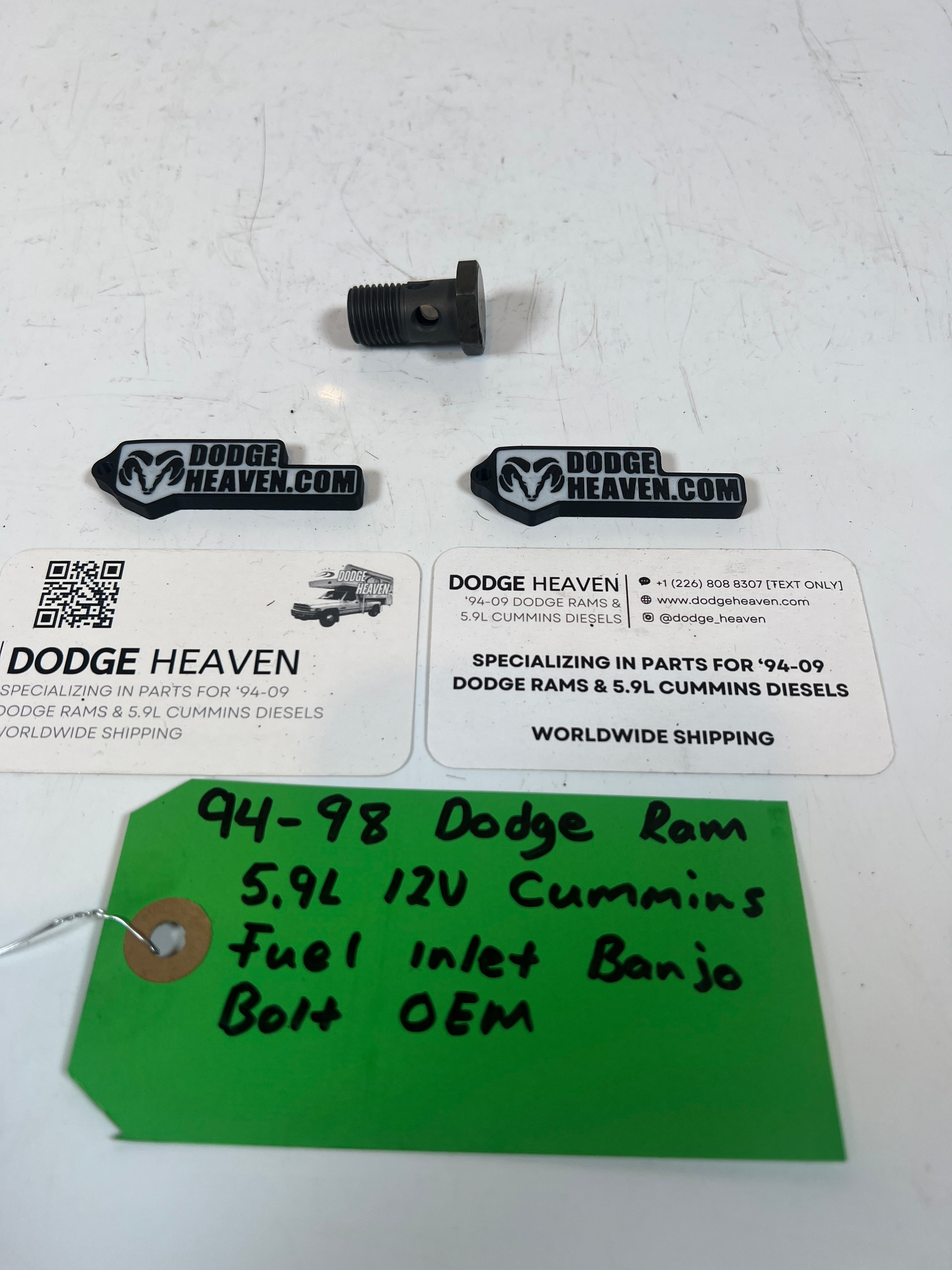 1994-1998 Dodge Ram p7100 5.9l 12 Valve Cummins Fuel Inlet Banjo Bolt
