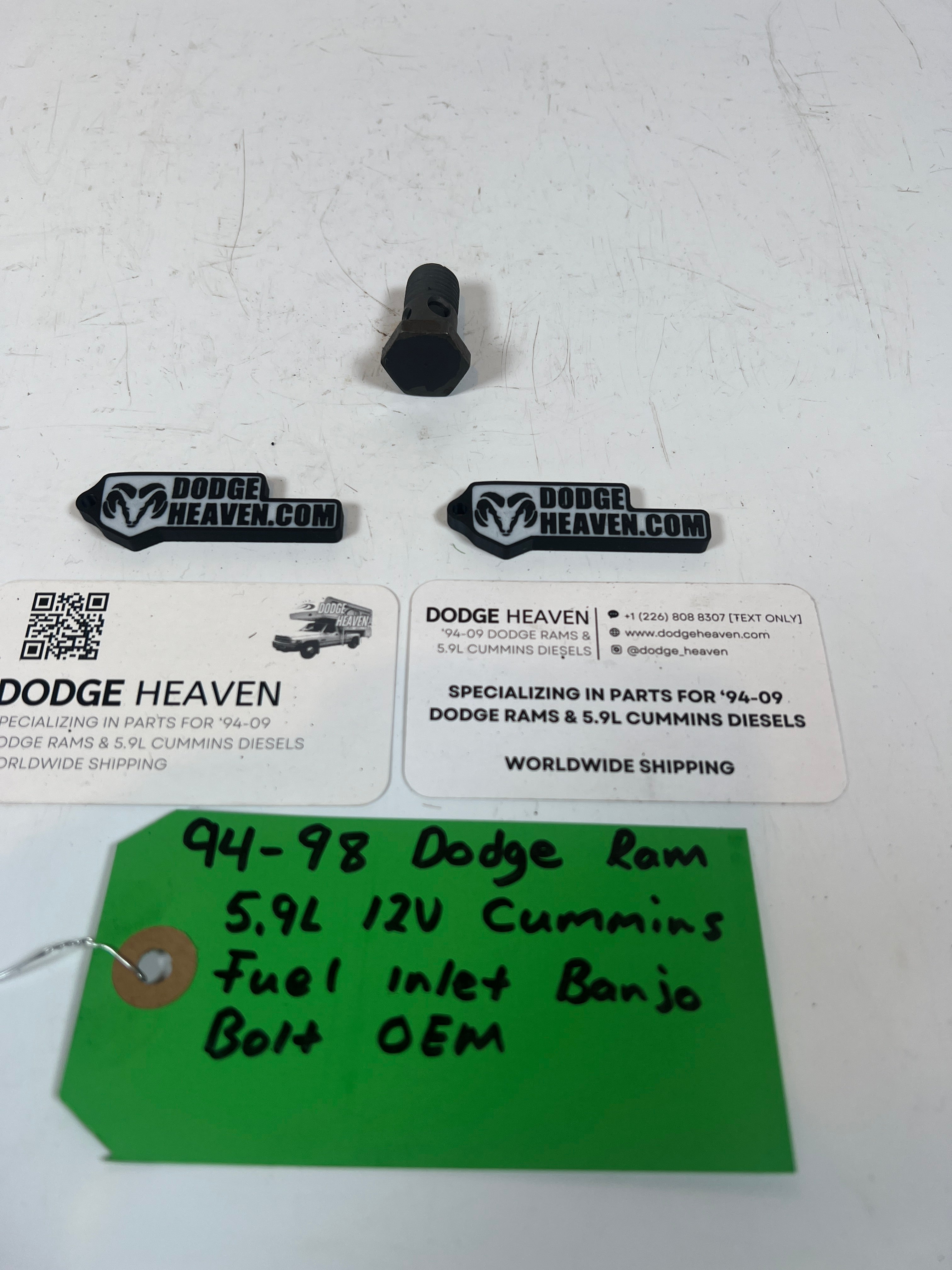 1994-1998 Dodge Ram p7100 5.9l 12 Valve Cummins Fuel Inlet Banjo Bolt