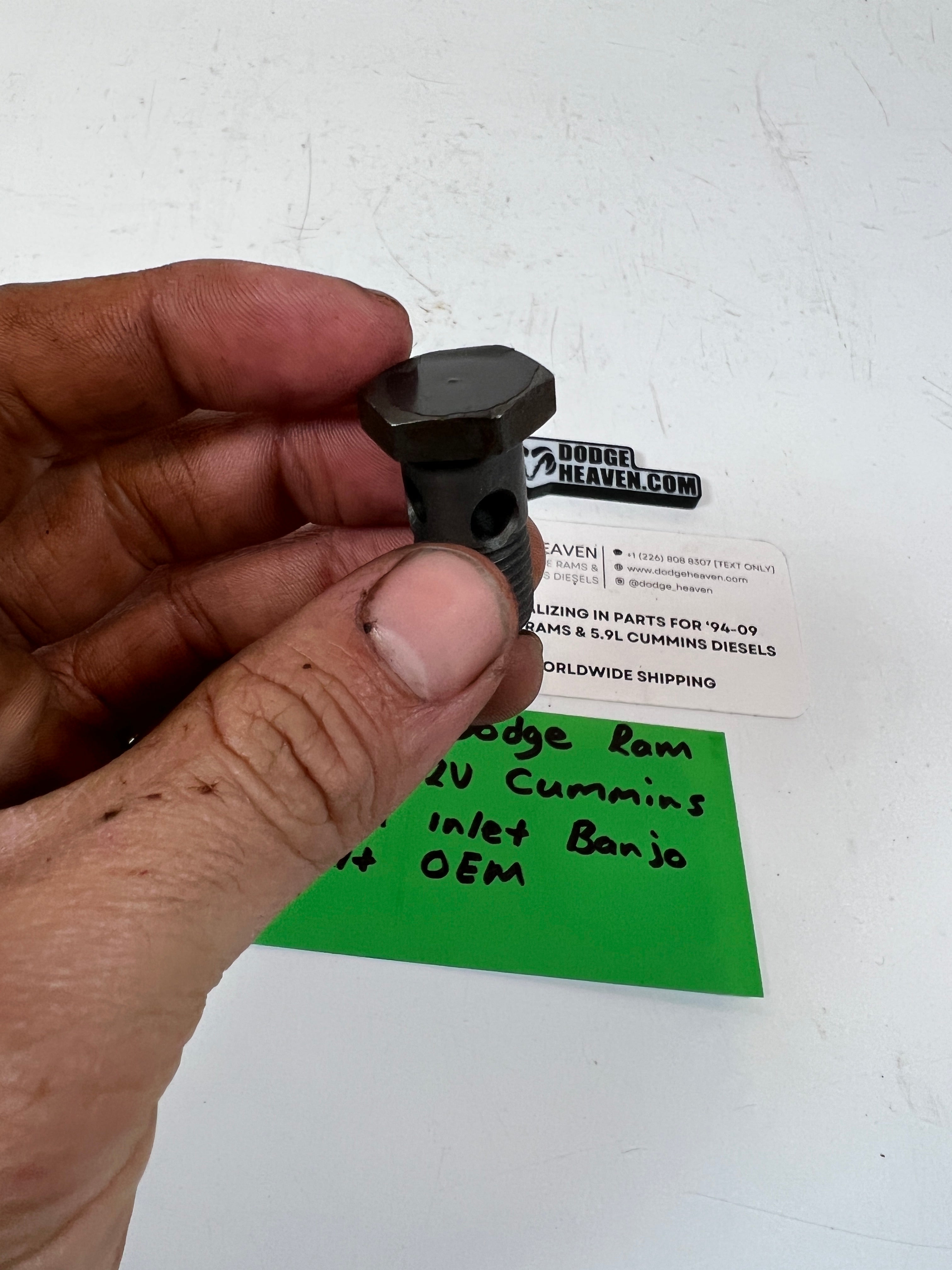 1994-1998 Dodge Ram p7100 5.9l 12 Valve Cummins Fuel Inlet Banjo Bolt