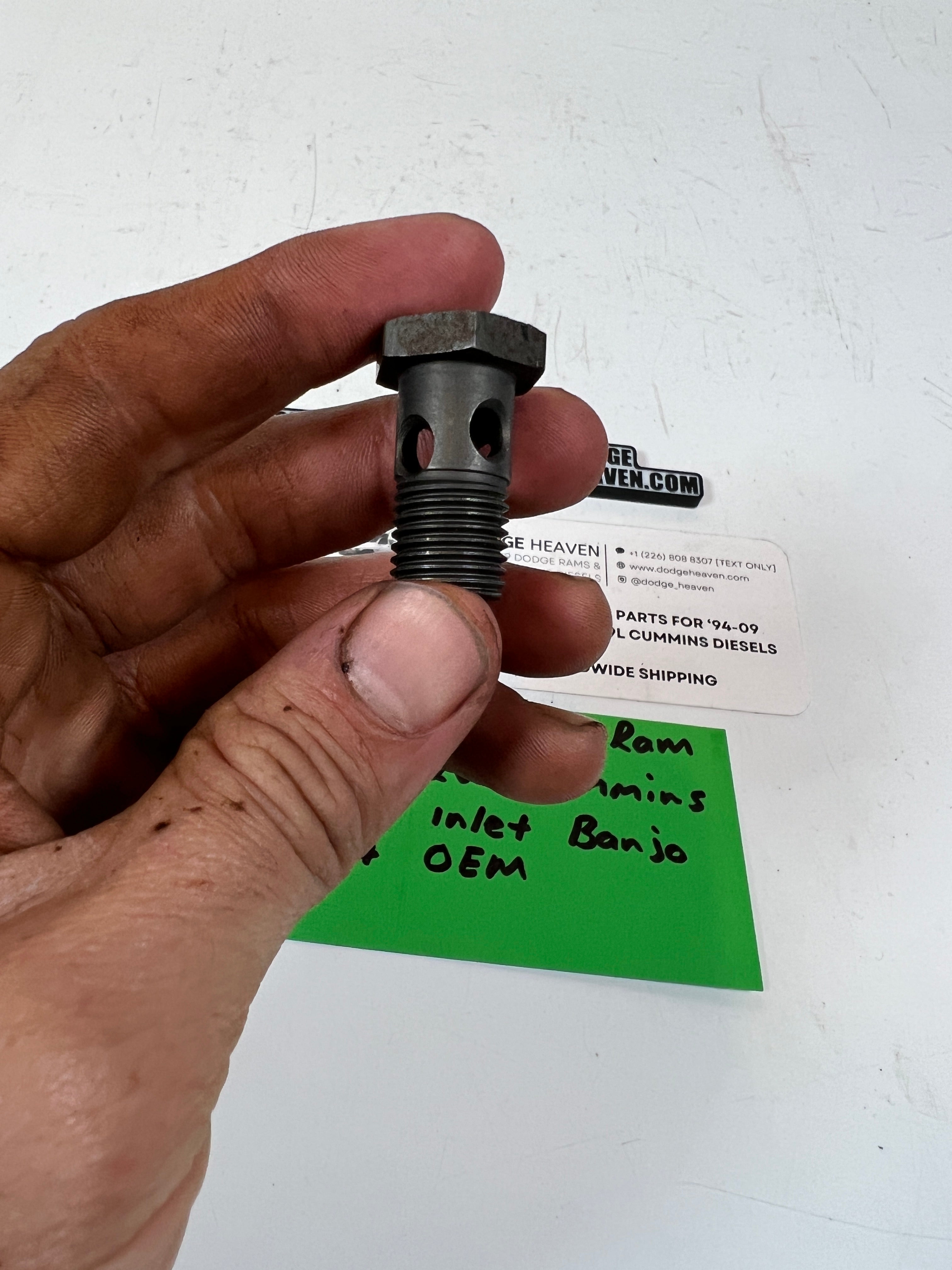 1994-1998 Dodge Ram p7100 5.9l 12 Valve Cummins Fuel Inlet Banjo Bolt